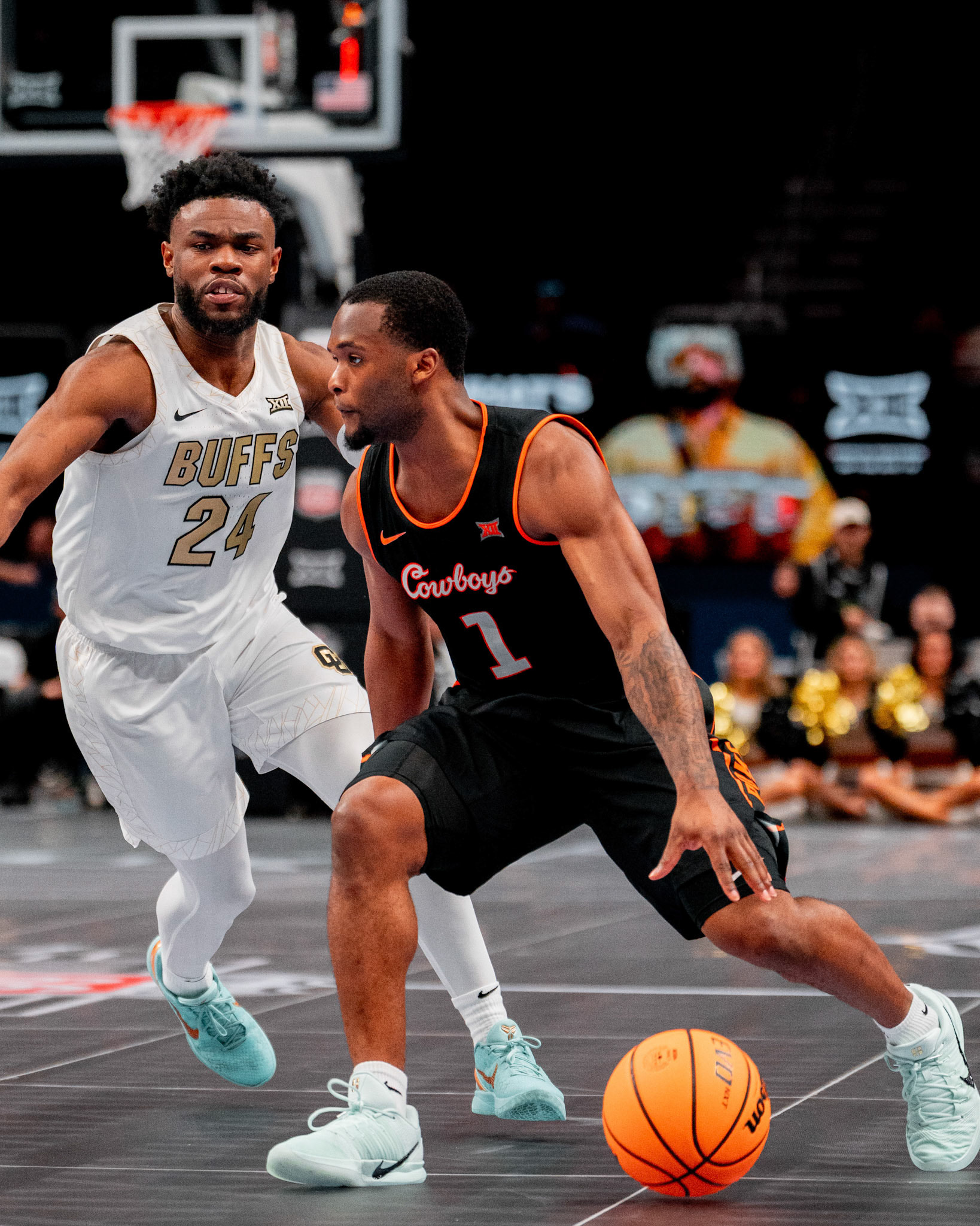 Image Taken at 2026 Phillips 66 Big 12 Men's Basketball Tournament, 11, 03, 2026, T-Mobile Center, Kansas City Missouri. Carson Skidmore/OSU Athletics