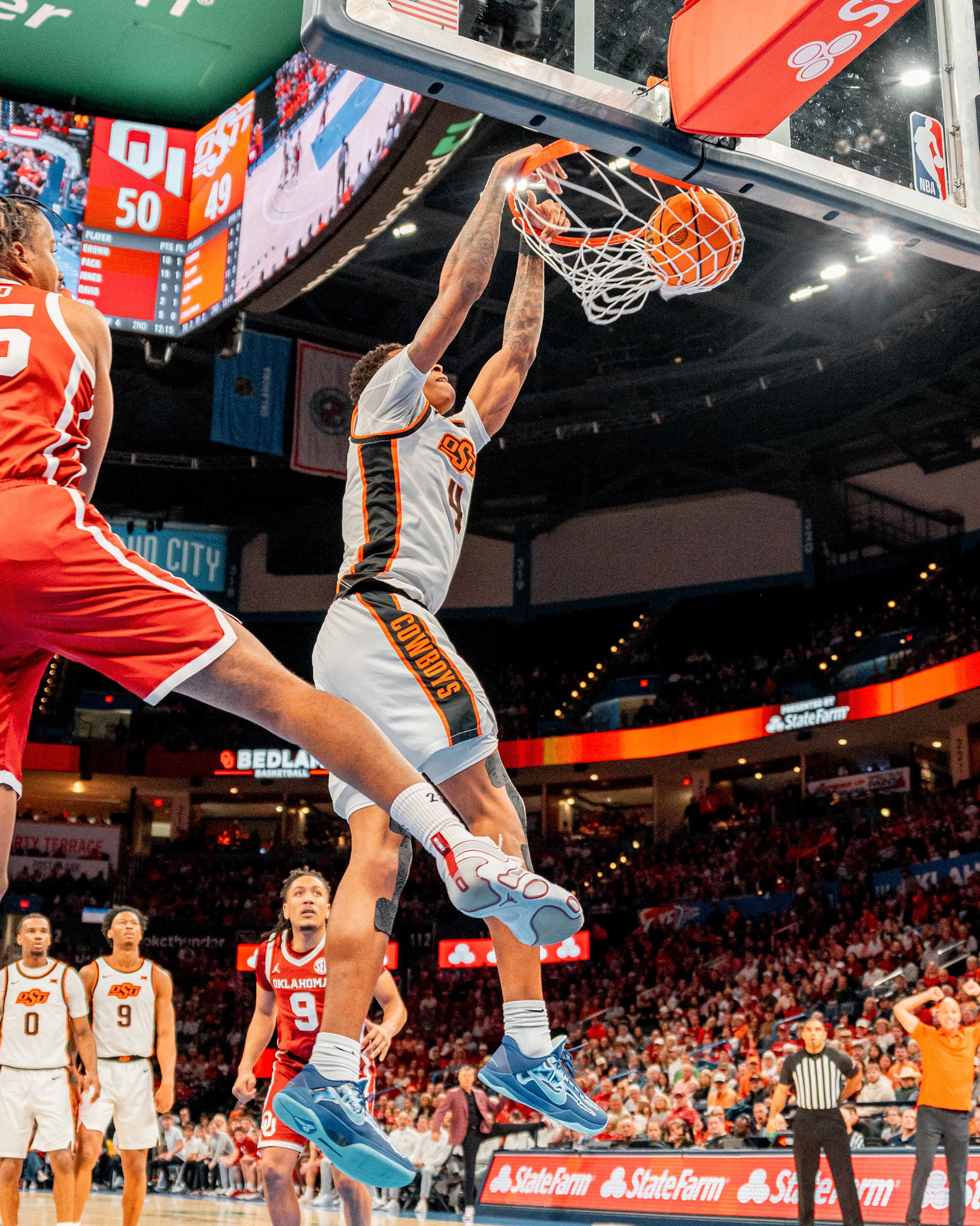 Image Taken at OkState vs Oklahoma, 13, 12, 2025, Paycom Center, Oklahoma City Oklahoma. Carson Skidmore/OSU Athletics