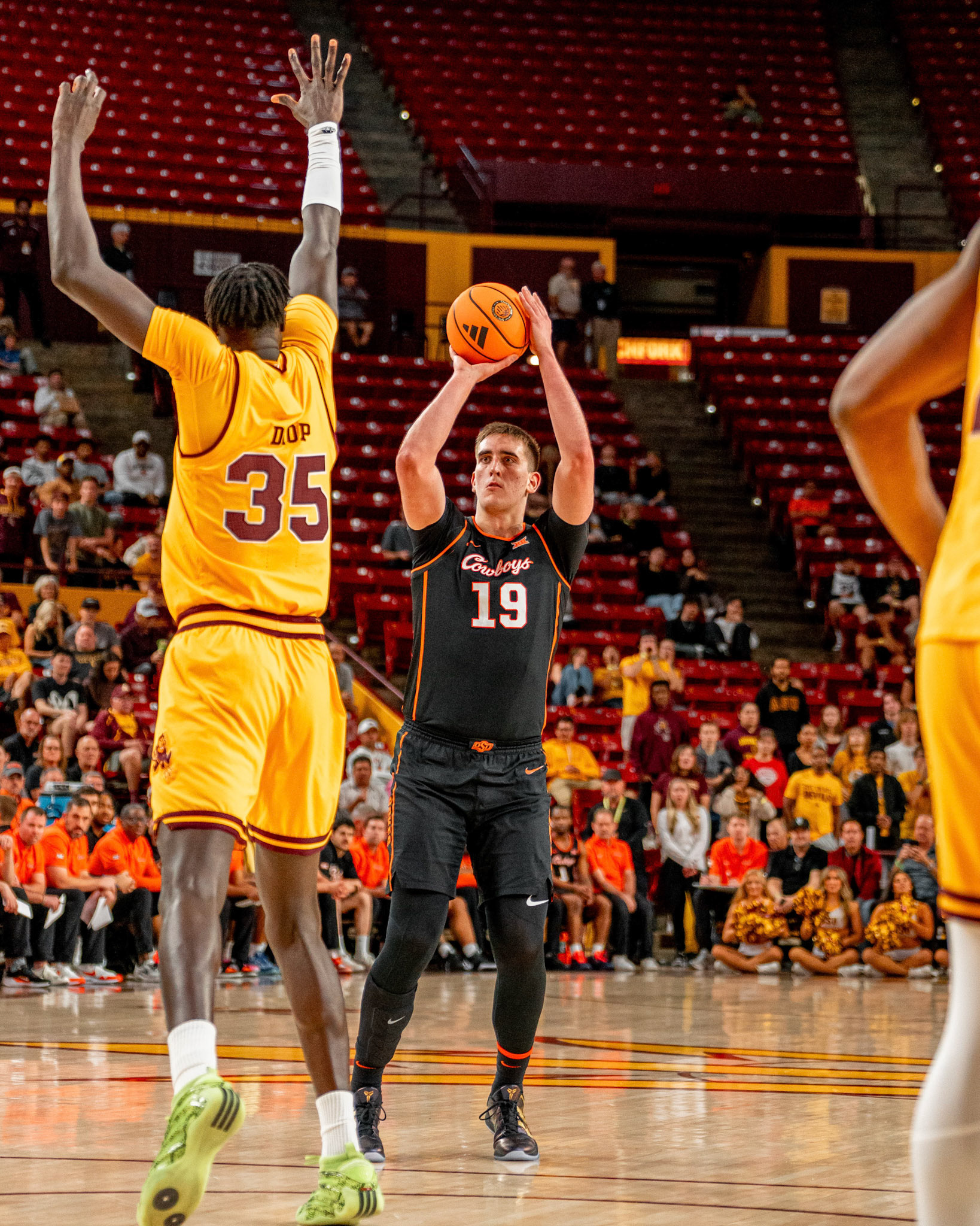 Image Taken at Oklahoma State Mens Basketball at Arizona State University, 10, 02, 2026, Desert Financial Arena, Tempe, Arizona. Carson Skidmore/OSU Athletics