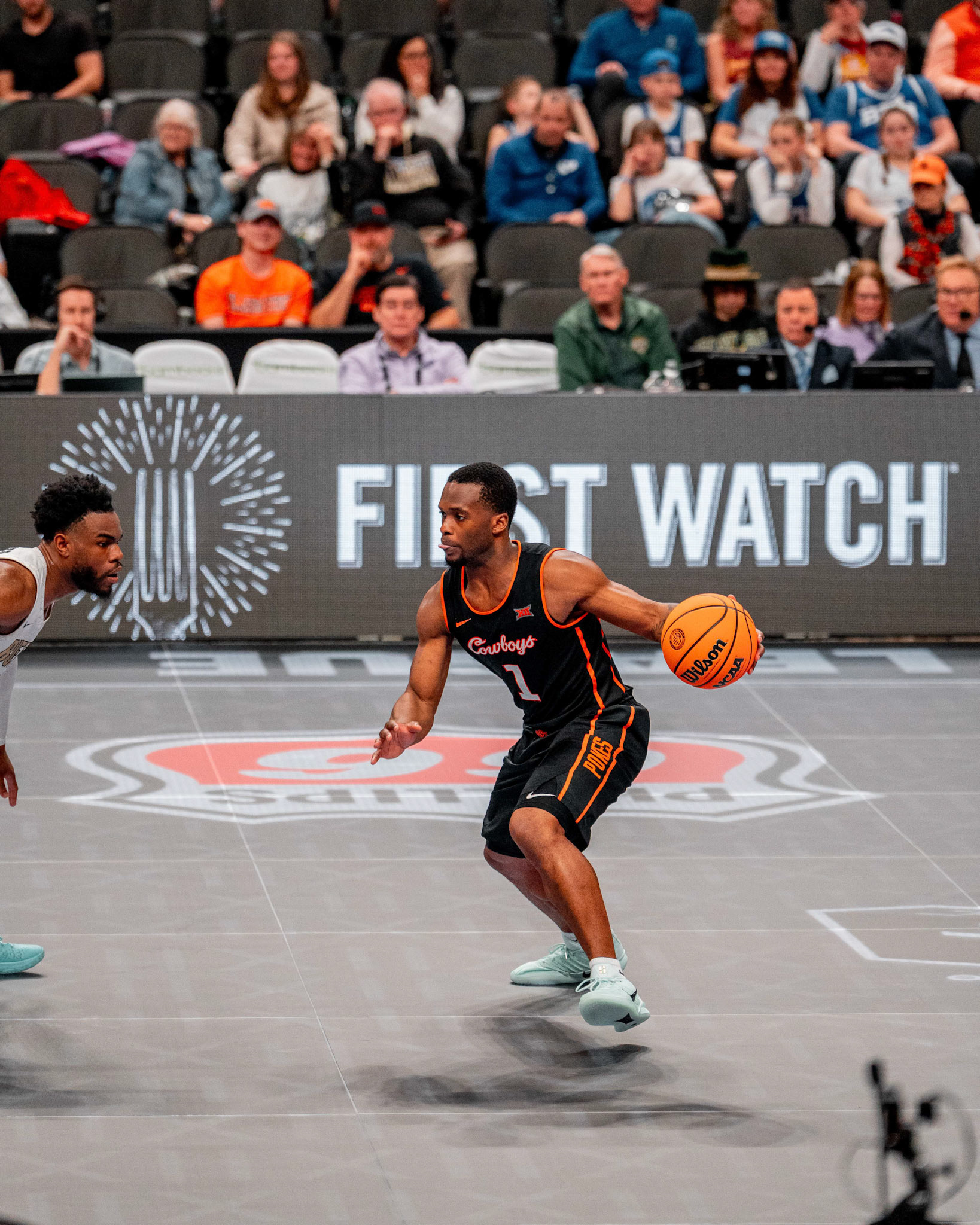 Image Taken at 2026 Phillips 66 Big 12 Men's Basketball Tournament, 11, 03, 2026, T-Mobile Center, Kansas City Missouri. Carson Skidmore/OSU Athletics