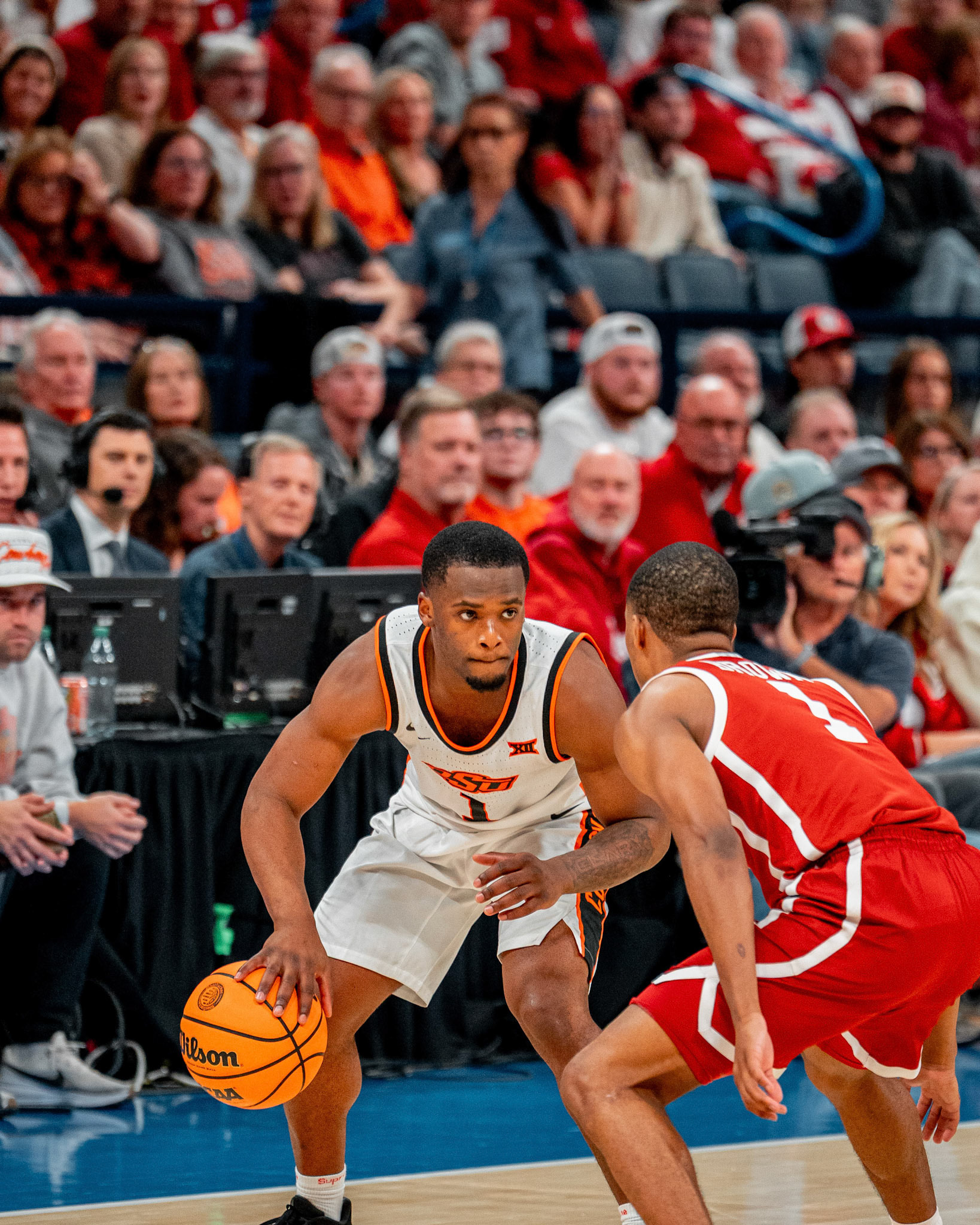Image Taken at OkState vs Oklahoma, 13, 12, 2025, Paycom Center, Oklahoma City Oklahoma. Carson Skidmore/OSU Athletics