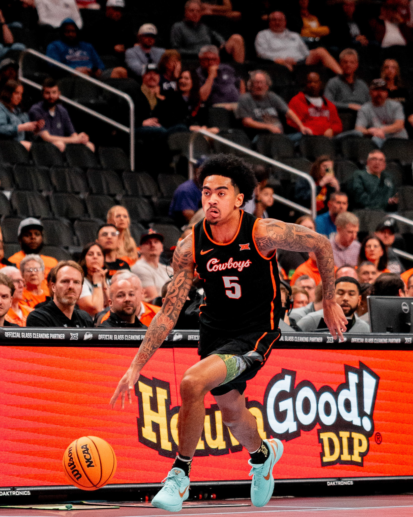 Image Taken at 2026 Phillips 66 Big 12 Men's Basketball Tournament, 11, 03, 2026, T-Mobile Center, Kansas City Missouri. Carson Skidmore/OSU Athletics