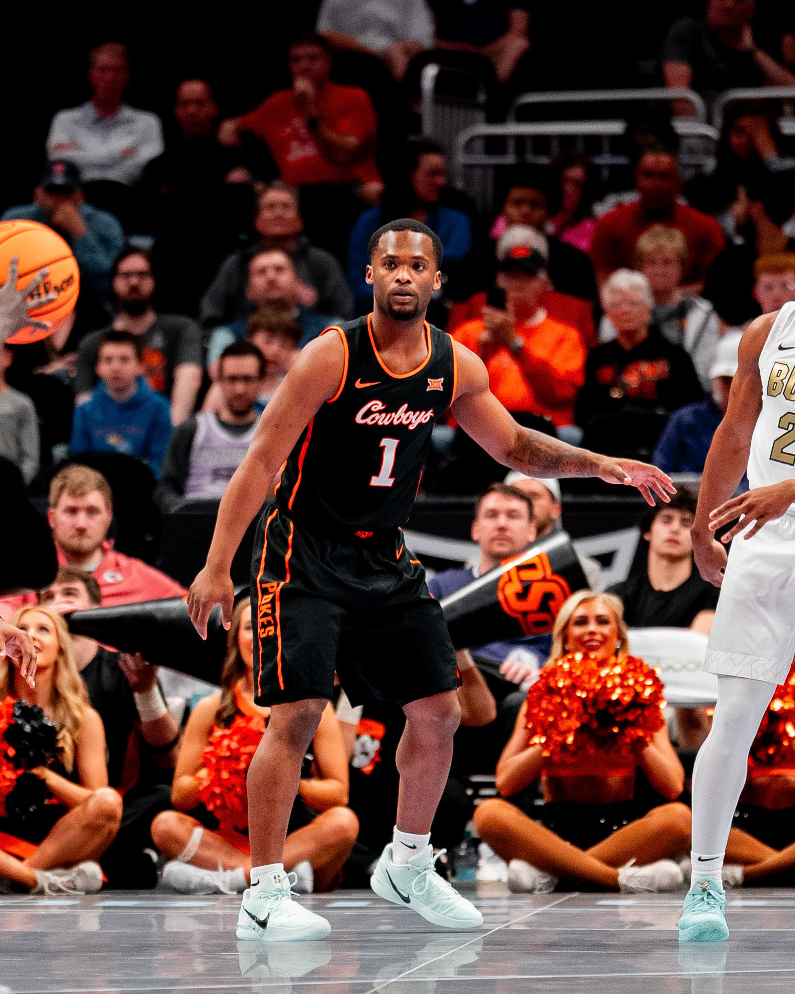 Image Taken at 2026 Phillips 66 Big 12 Men's Basketball Tournament, 11, 03, 2026, T-Mobile Center, Kansas City Missouri. Carson Skidmore/OSU Athletics