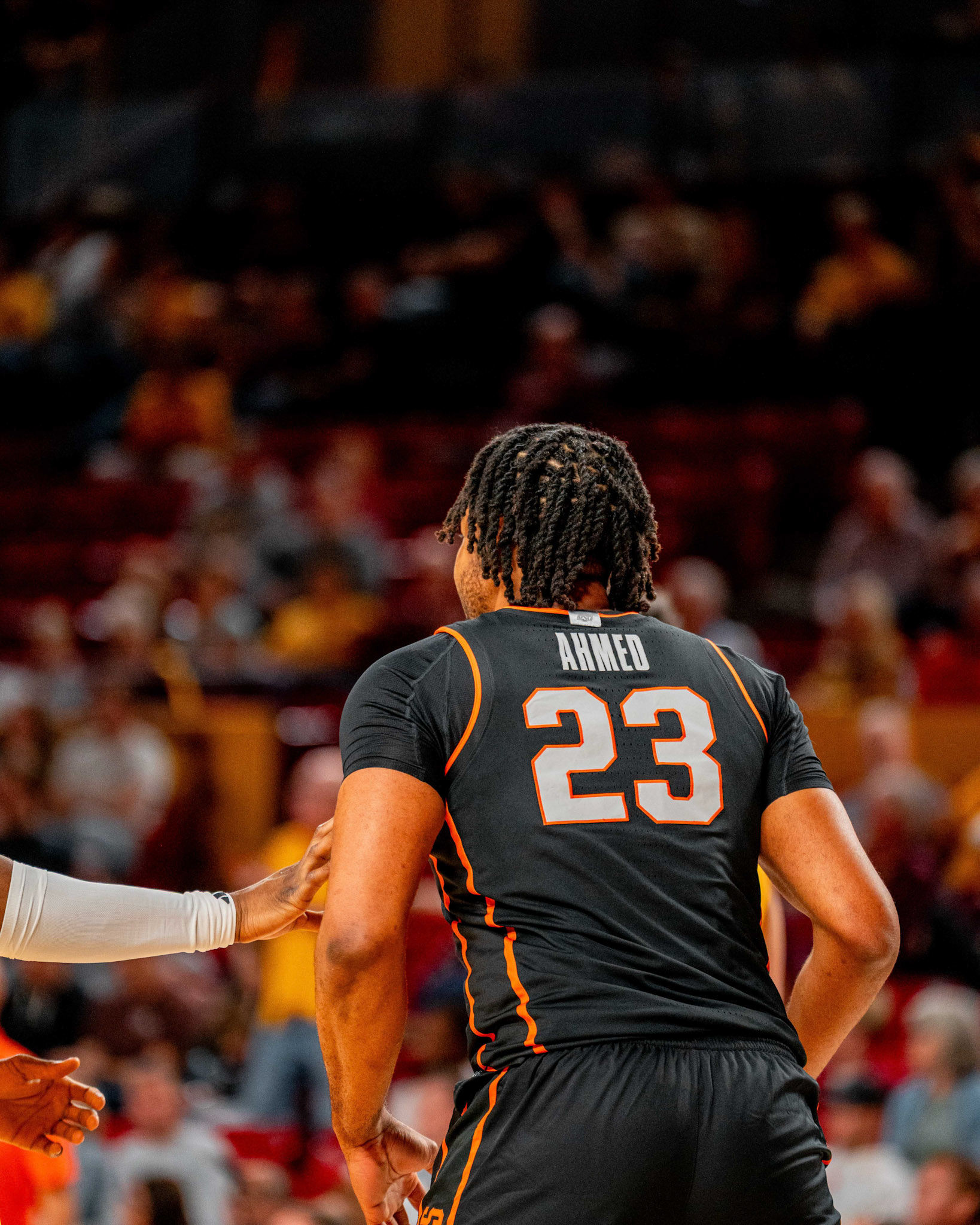 Image Taken at Oklahoma State Mens Basketball at Arizona State University, 10, 02, 2026, Desert Financial Arena, Tempe, Arizona. Carson Skidmore/OSU Athletics