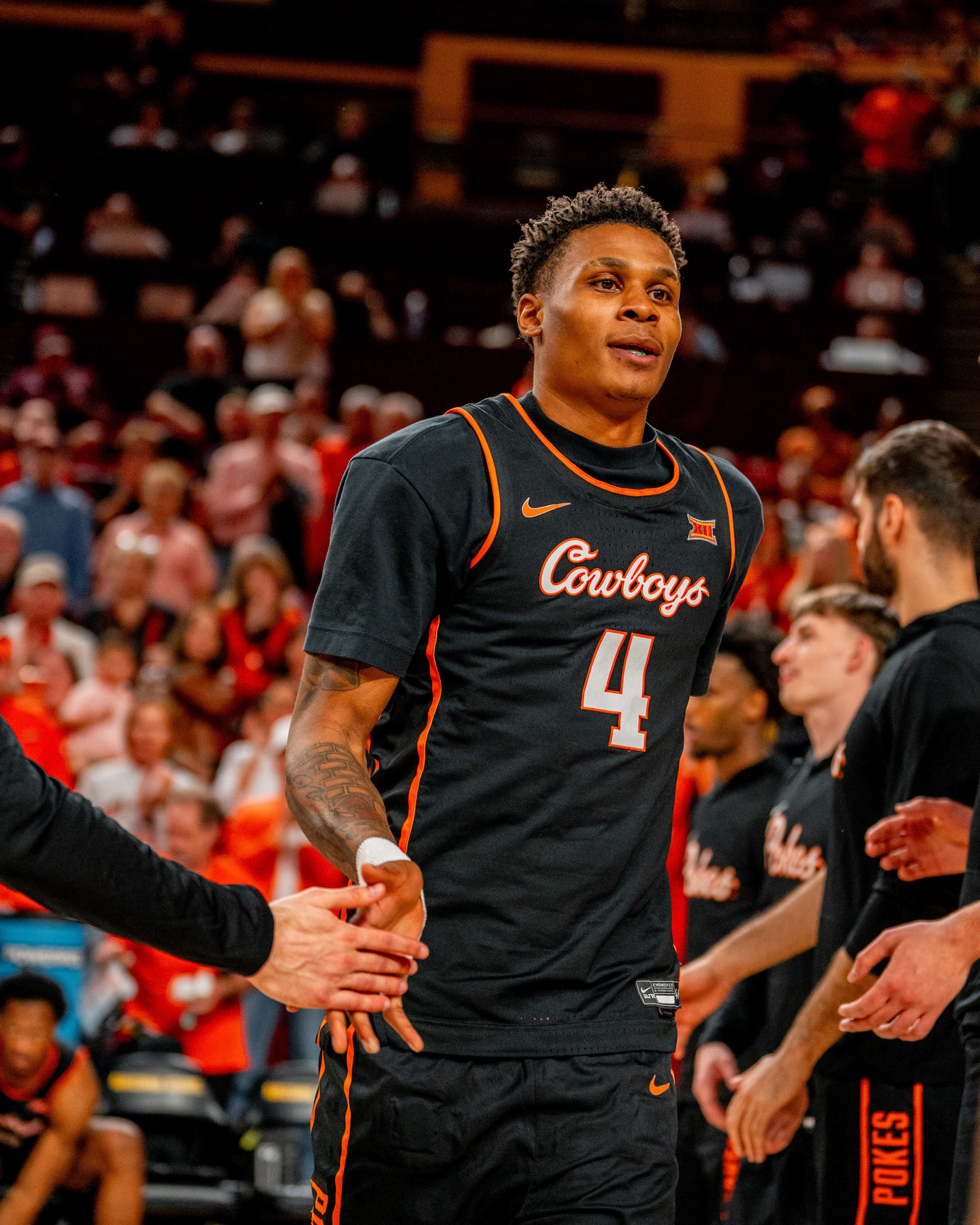 Image Taken at Oklahoma State Mens Basketball at Arizona State University, 10, 02, 2026, Desert Financial Arena, Tempe, Arizona. Carson Skidmore/OSU Athletics