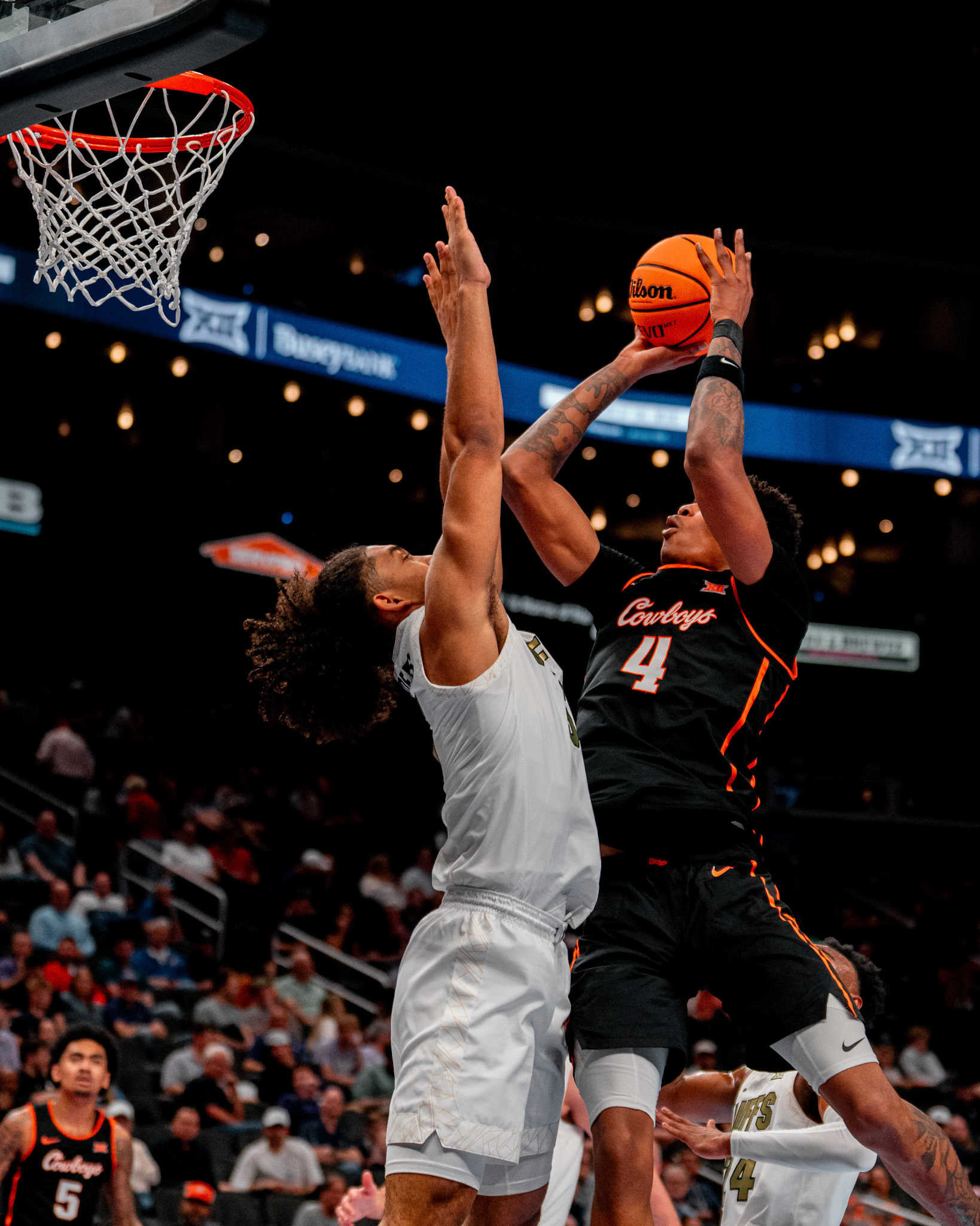 Image Taken at 2026 Phillips 66 Big 12 Men's Basketball Tournament, 11, 03, 2026, T-Mobile Center, Kansas City Missouri. Carson Skidmore/OSU Athletics