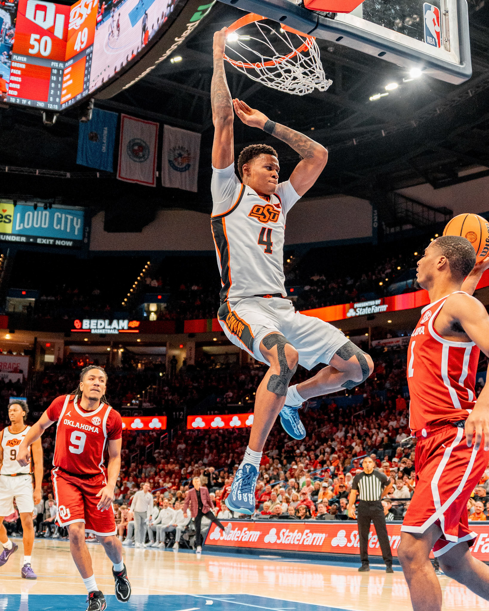 Image Taken at OkState vs Oklahoma, 13, 12, 2025, Paycom Center, Oklahoma City Oklahoma. Carson Skidmore/OSU Athletics