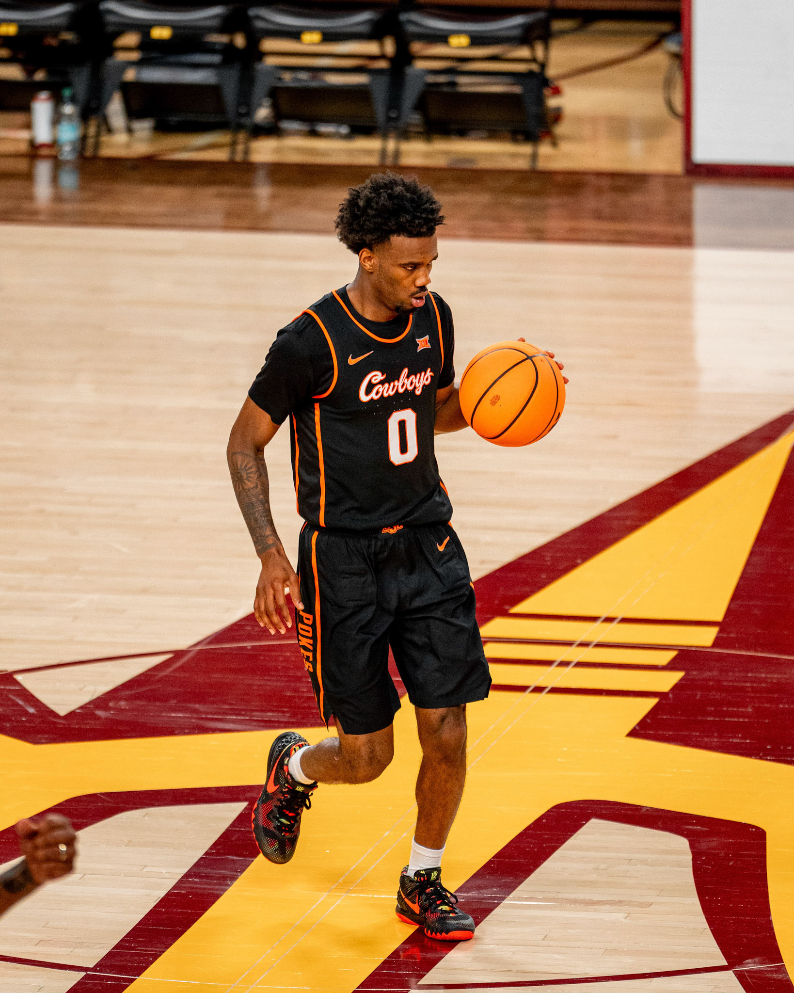 Image Taken at Oklahoma State Mens Basketball at Arizona State University, 10, 02, 2026, Desert Financial Arena, Tempe, Arizona. Carson Skidmore/OSU Athletics