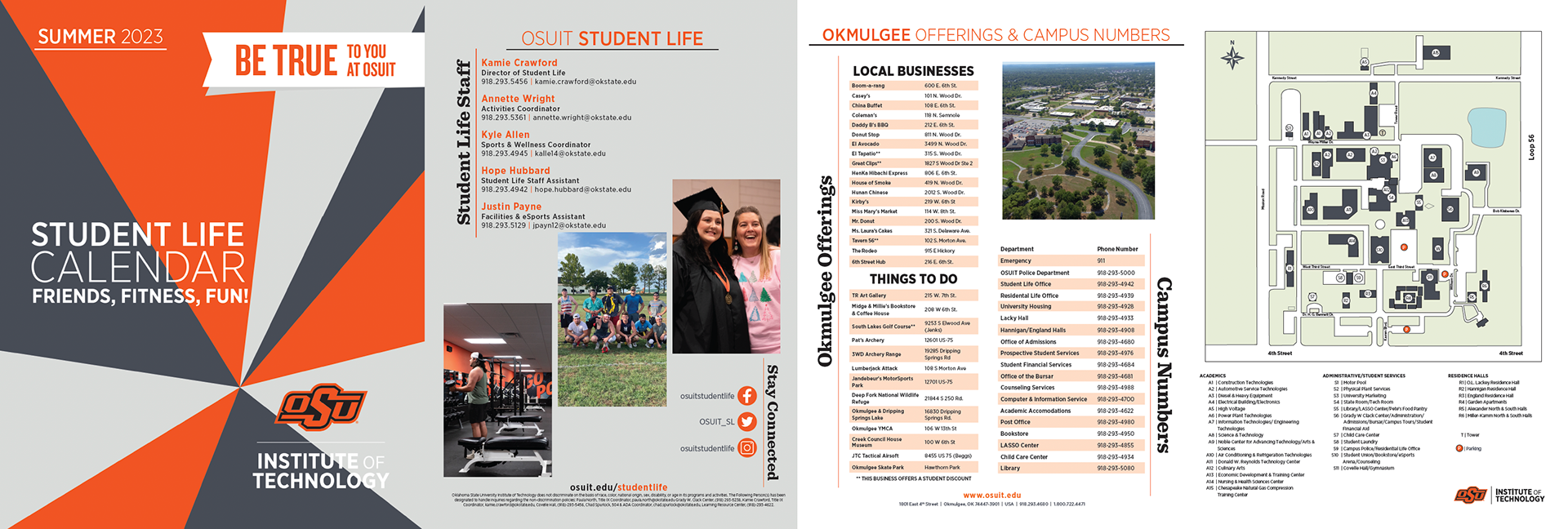 Student Life Calendar Side One