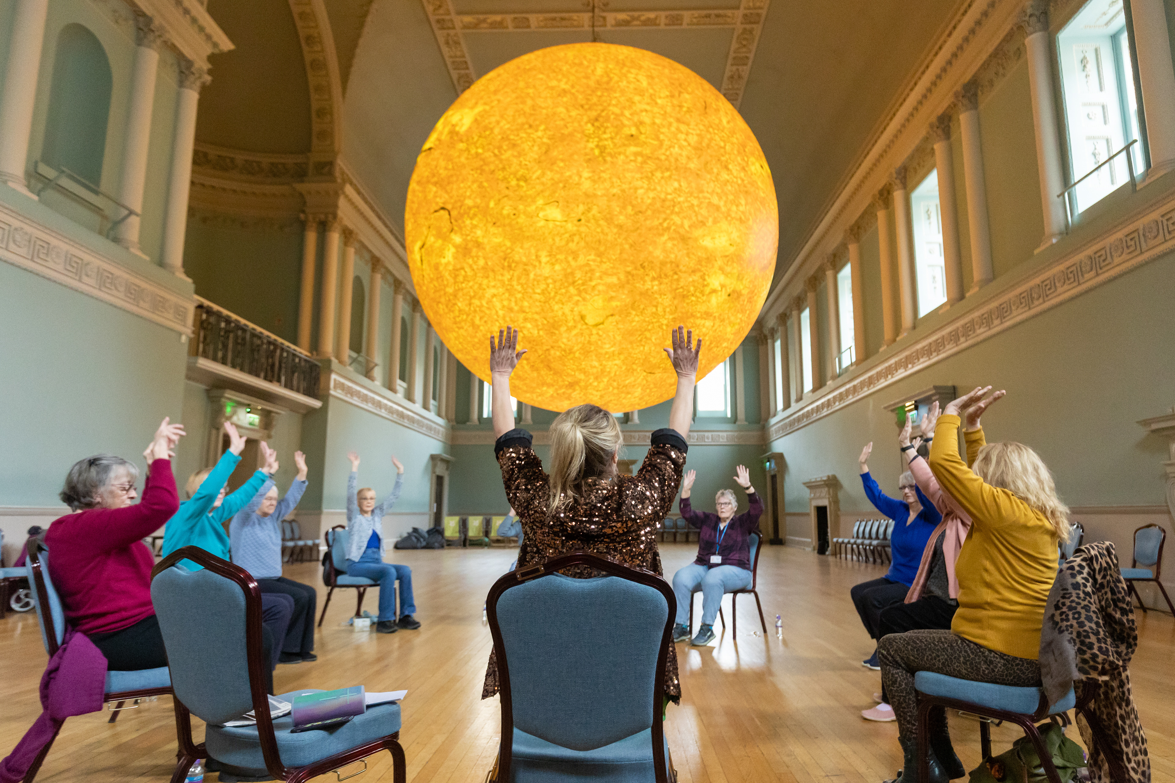 Dancing under Luke Jerome's Sun Installation ©Anna Barclay
