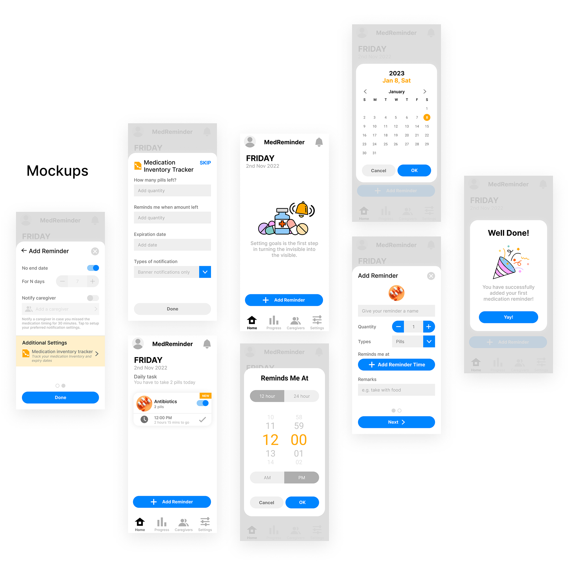Y - MedReminder, Medication Reminder UI/UX Case Study