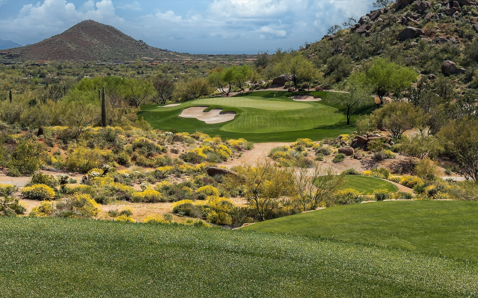 Par 3, 14th hole, Whisper Rock Golf Club Fazio Upper Course, Scottsdale, Arizona
