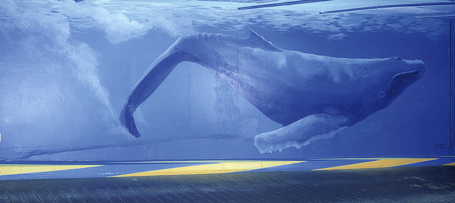 Access ramp to a car park in Paris-la-Défense. The whale.