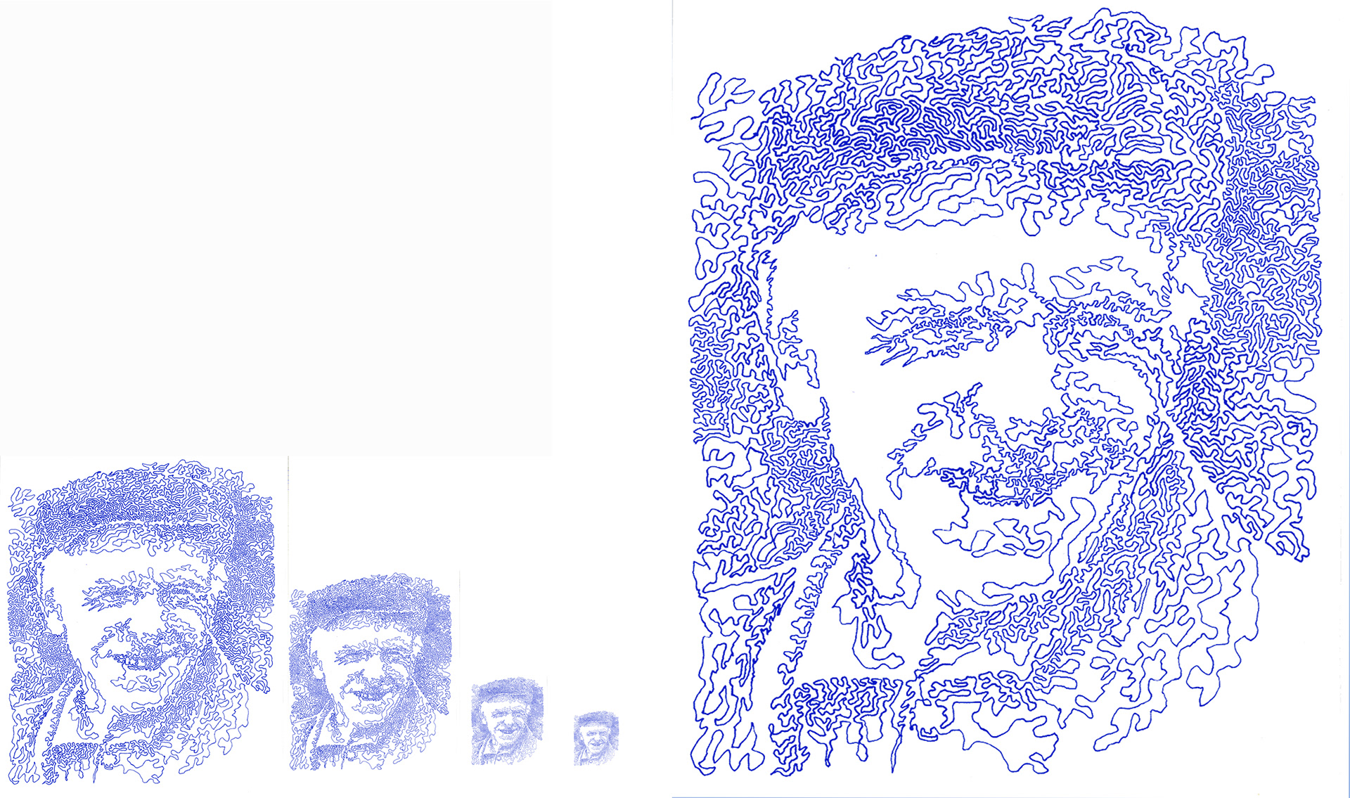 Portrait du photographe Robert Doisneau. Éloignez vous de votre écran pour en changer votre perception de l'image.