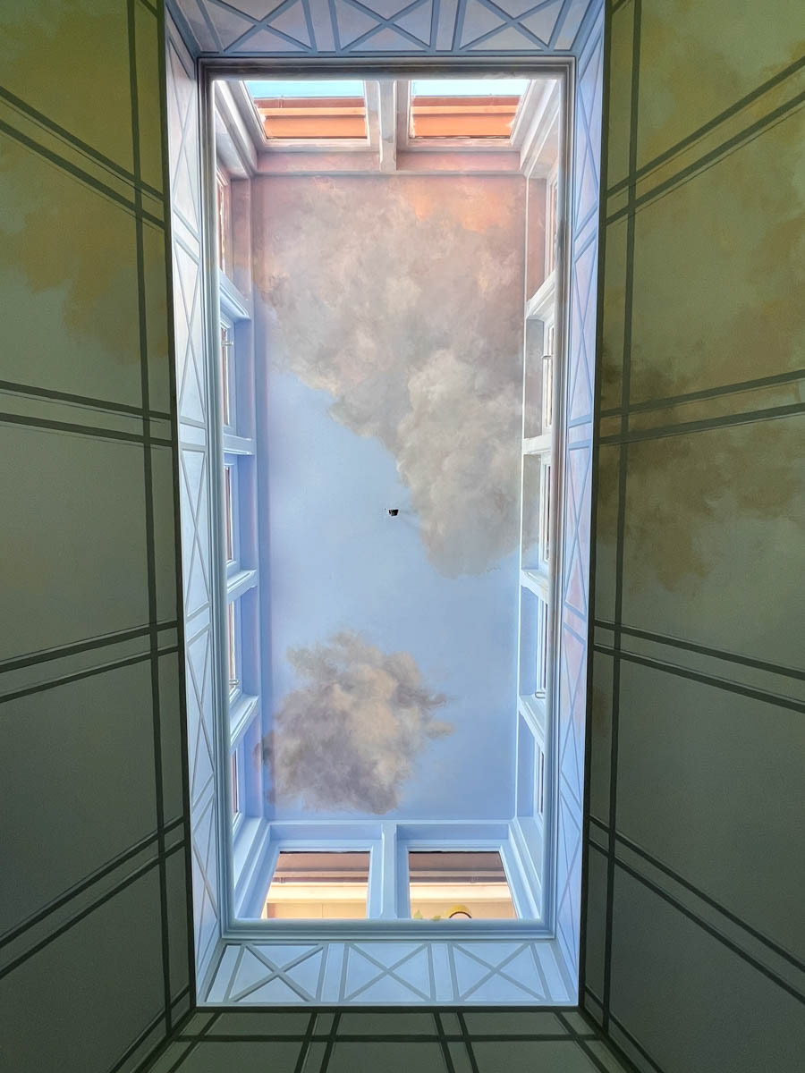 Sky, ceiling. light.