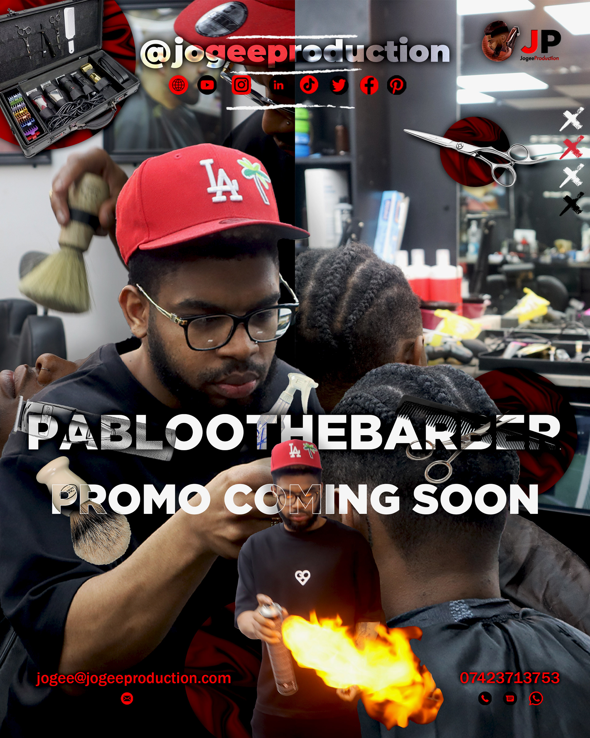 corporate barber poster manchester graphic designer services