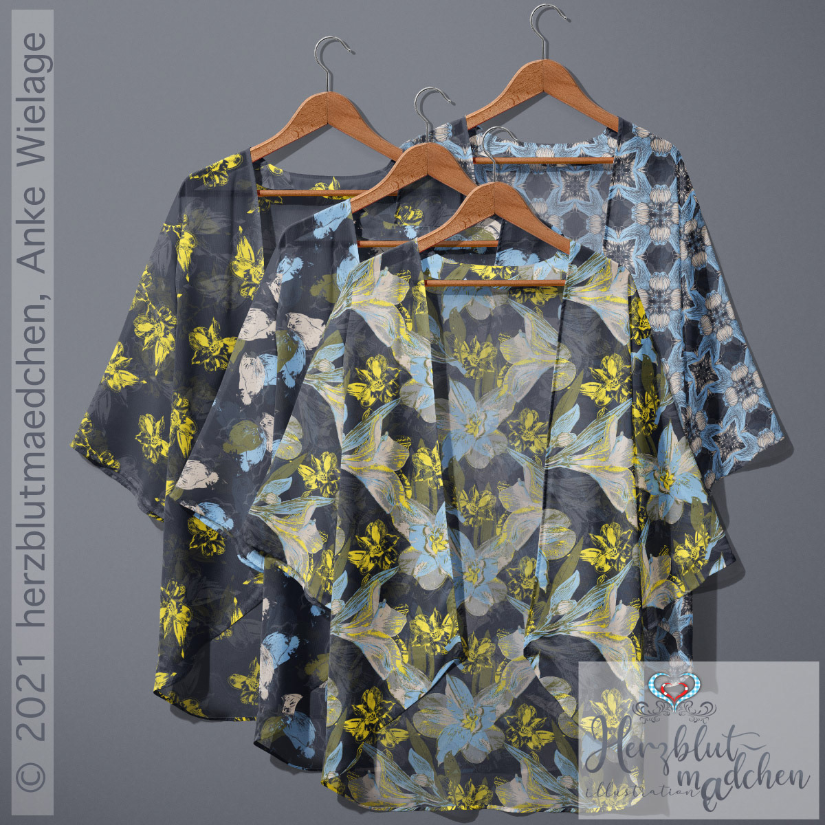 'DONNA' mini-collection on chiffon kimonos