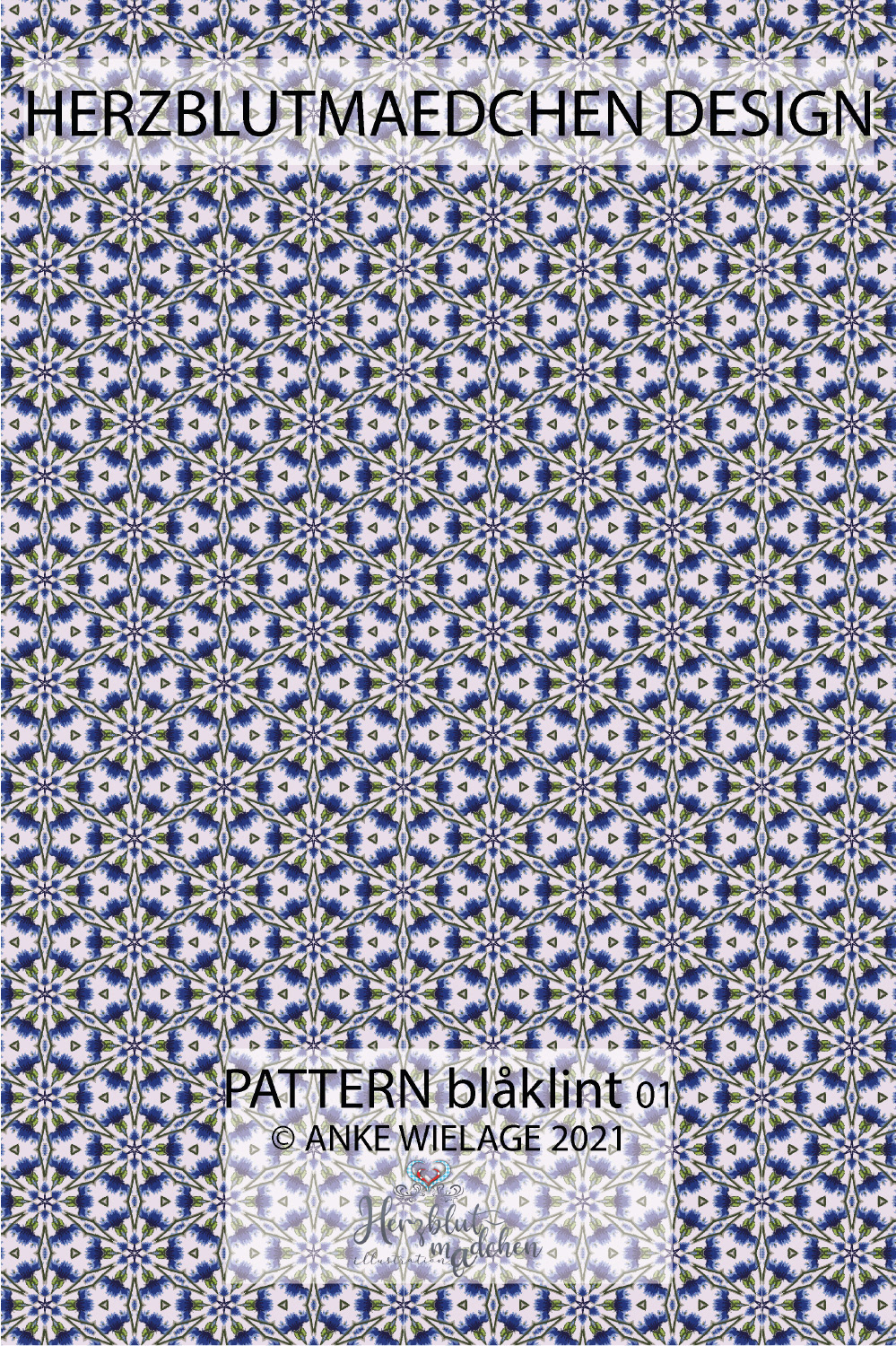 blåklint 01: Seamless Surface Design - Pattern Poster