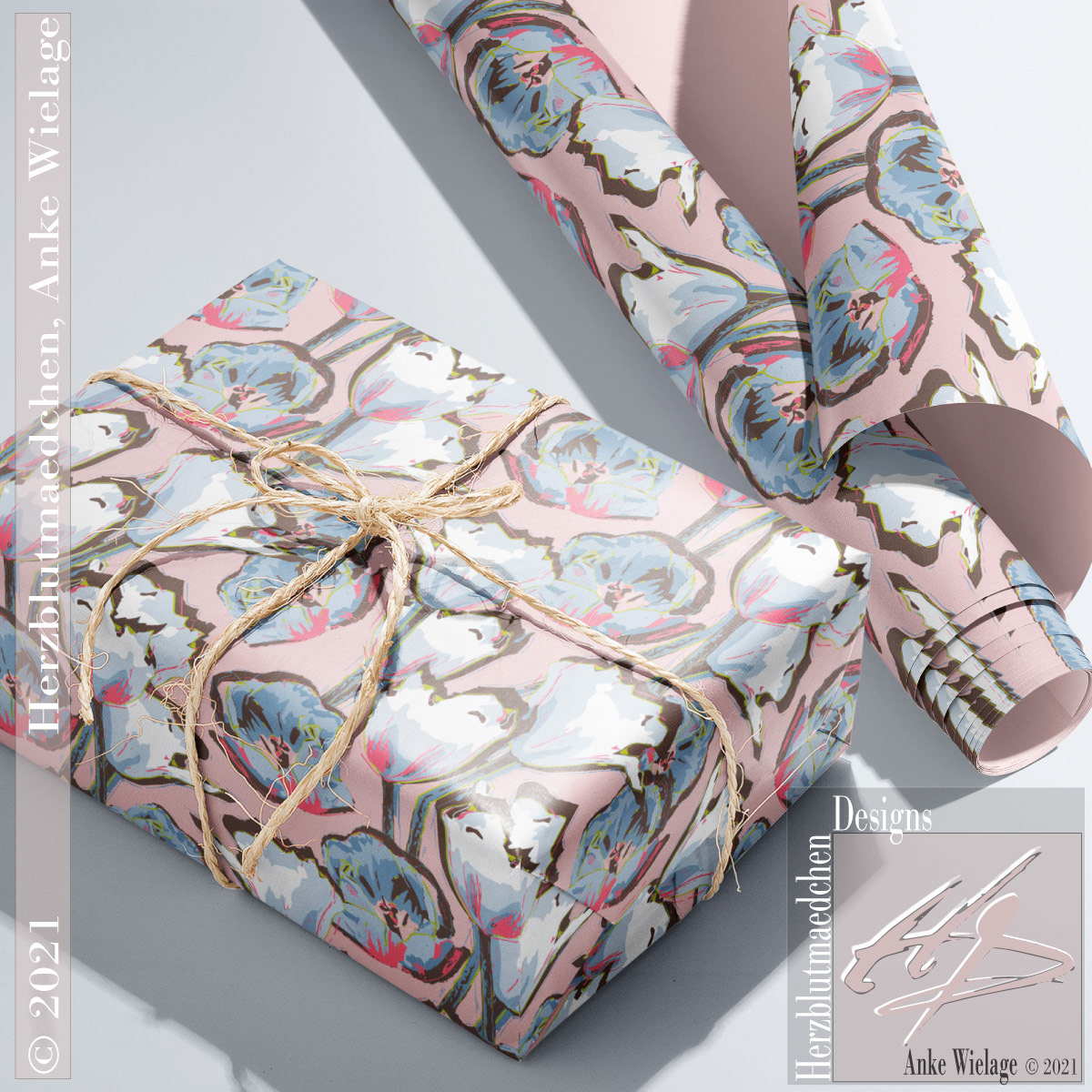 'TULBID' on wrapping paper