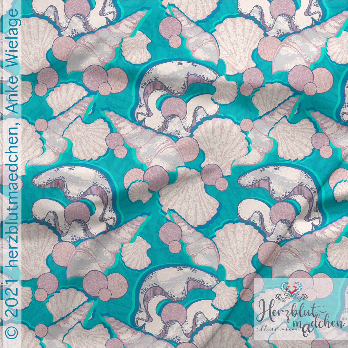 BIVALVIA (hero design) on cotton