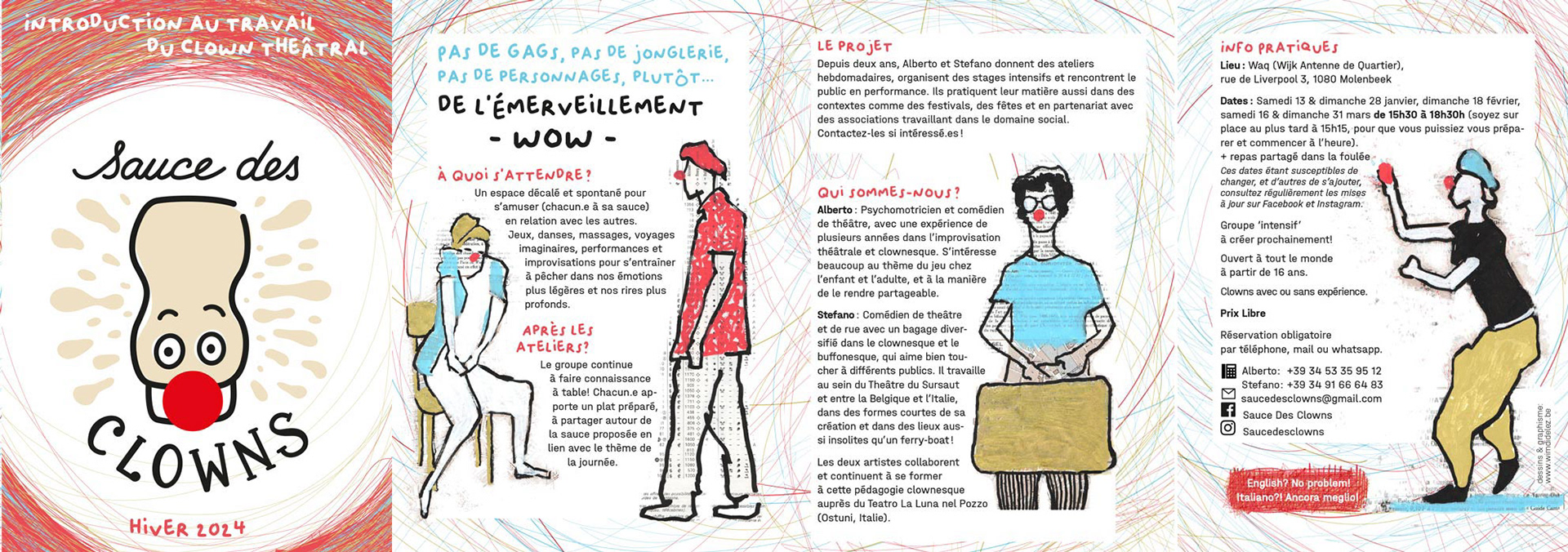Sauce des Clowns - Flyer pour ateliers de clown