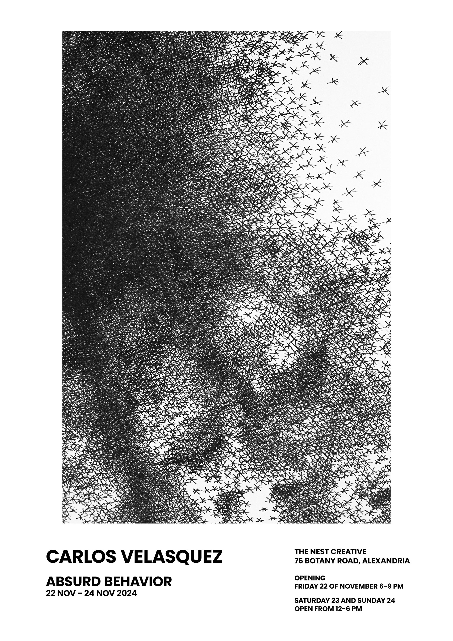 Invitation to the solo show at The Nest Creative