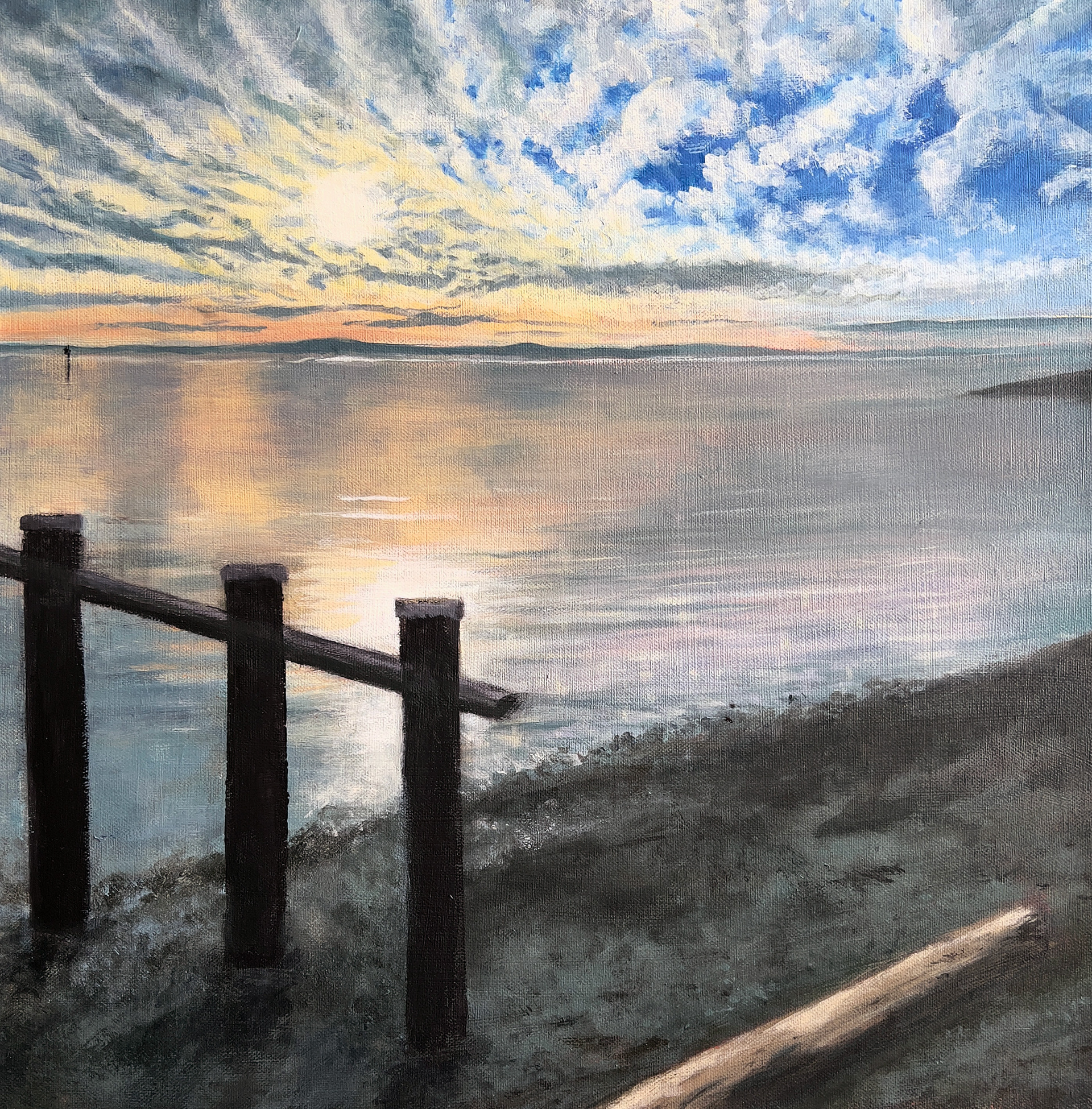 "Where the Land Lingers", Acrylic 18"x18"