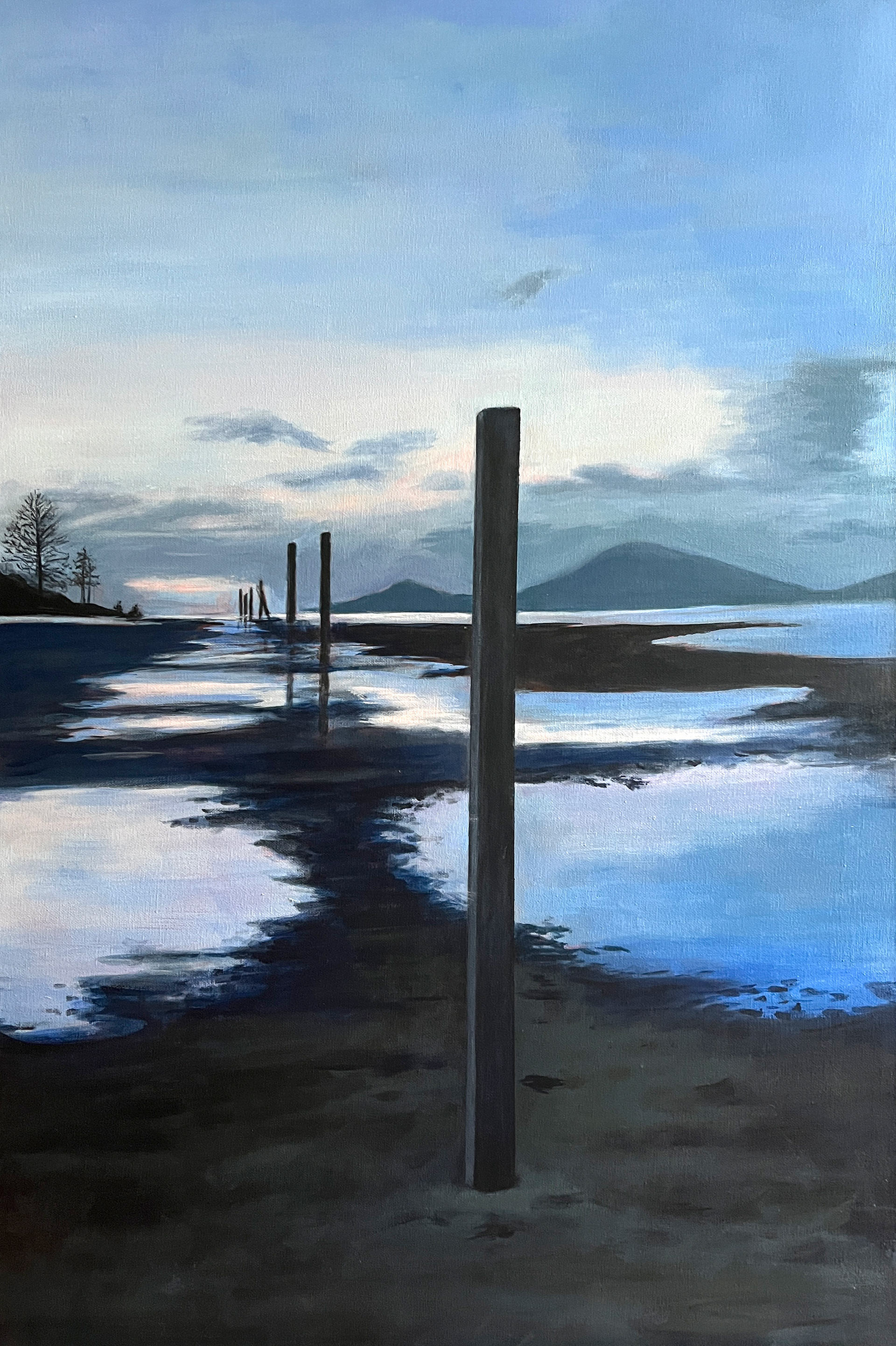 "Twilight Tide", Acrylic on Canvas 24"x36"