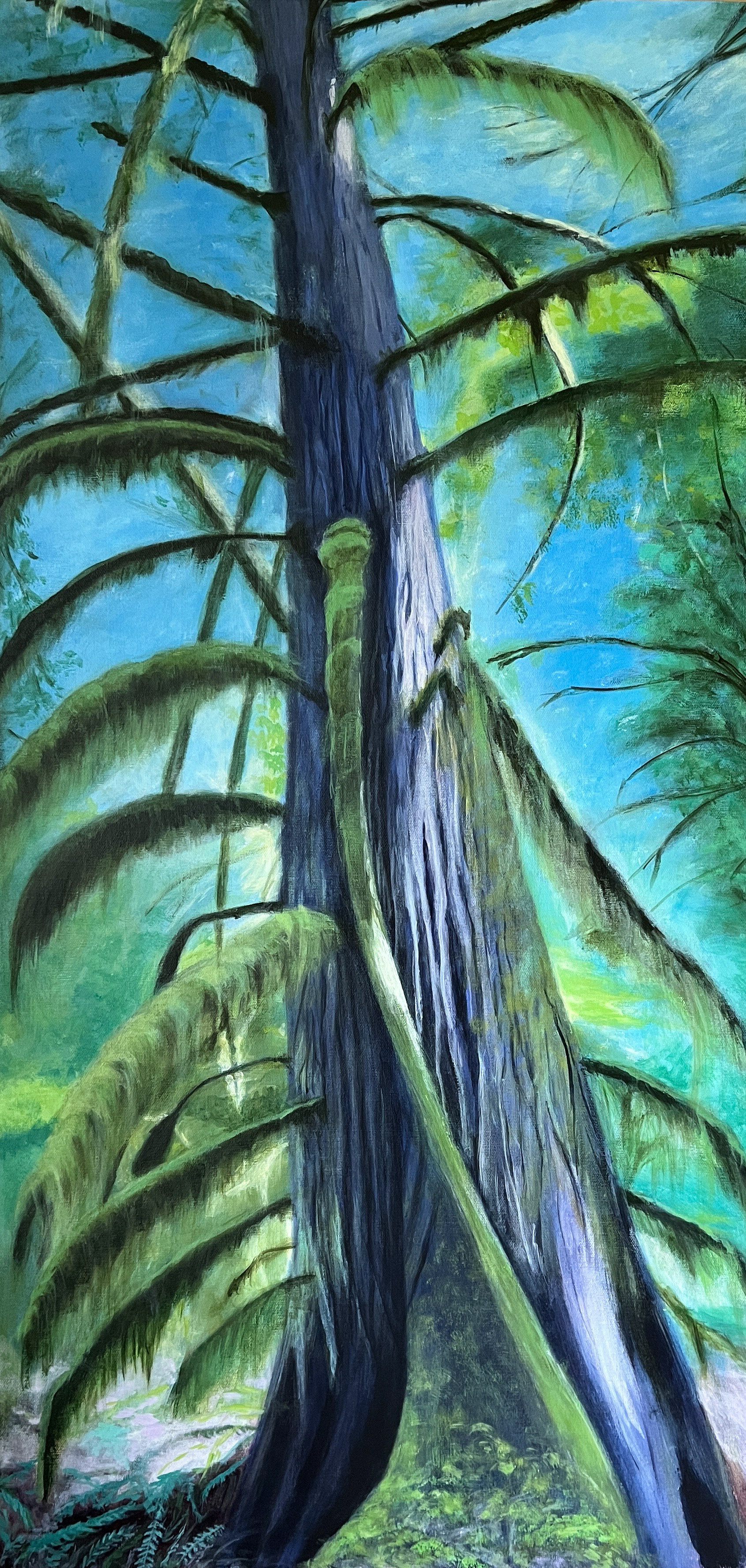 Whispers of Moss, Acrylic 18"x36"