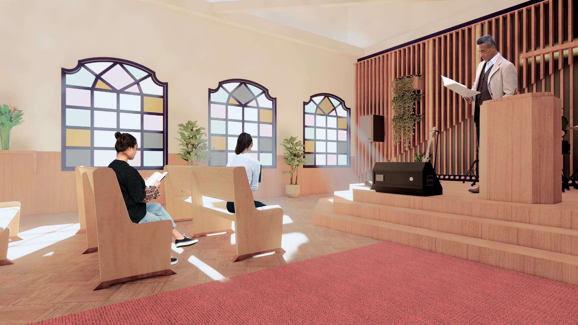 Renderização de 3d realizado em conjunto com Marie Boutaud