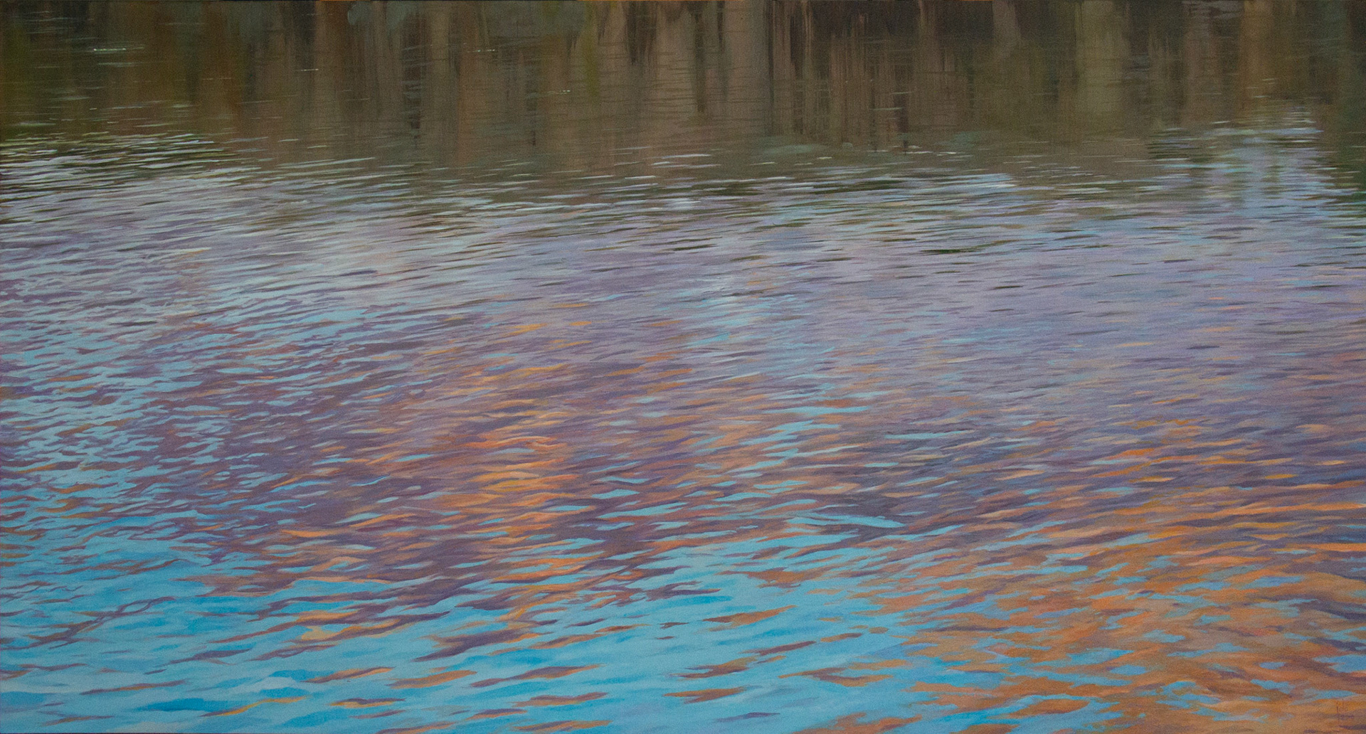 Ripples Of A Changing Opinion, De Schelde, Wichelen - oil on panel - 122,5 x 64 cm