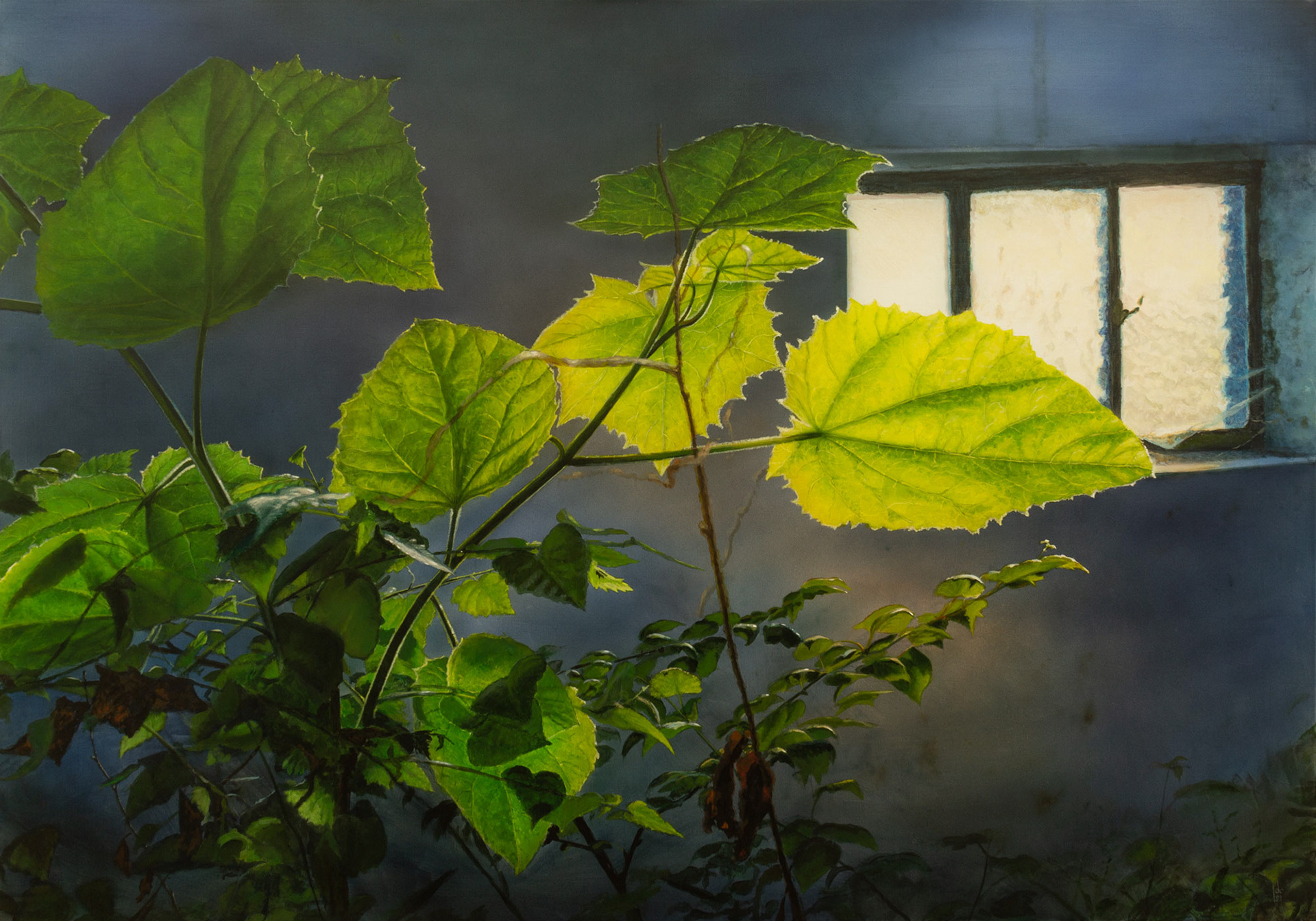 Life In Abandoned Places N°3 - VELBA factory, Schellebelle - acrylic on canvas - 100 x 70 cm