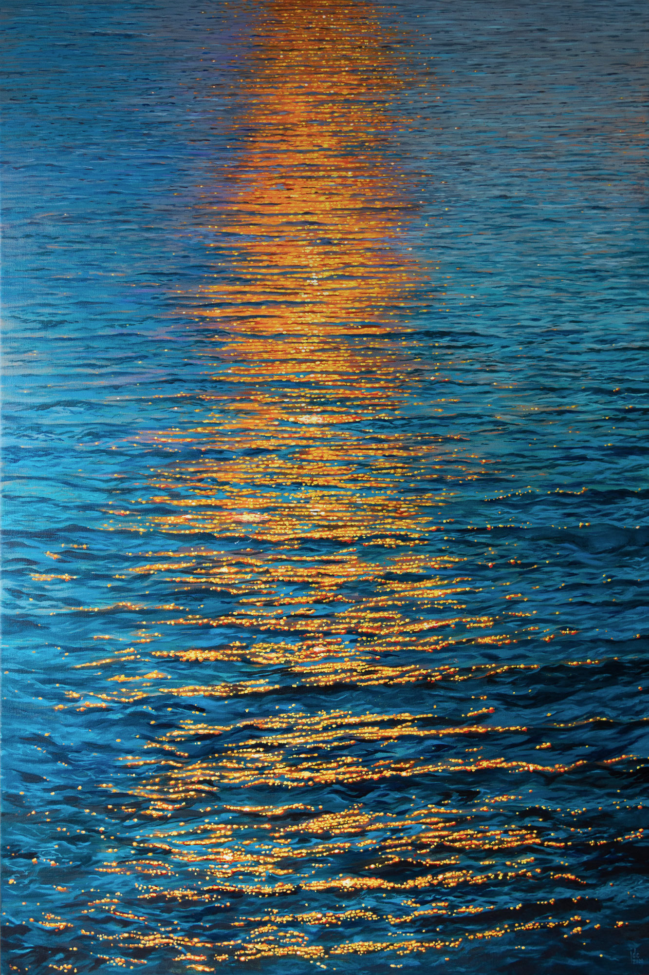 Waves #04 - Stairway To Heaven - Ault, France - Oil on canvas - 80 x 120 cm