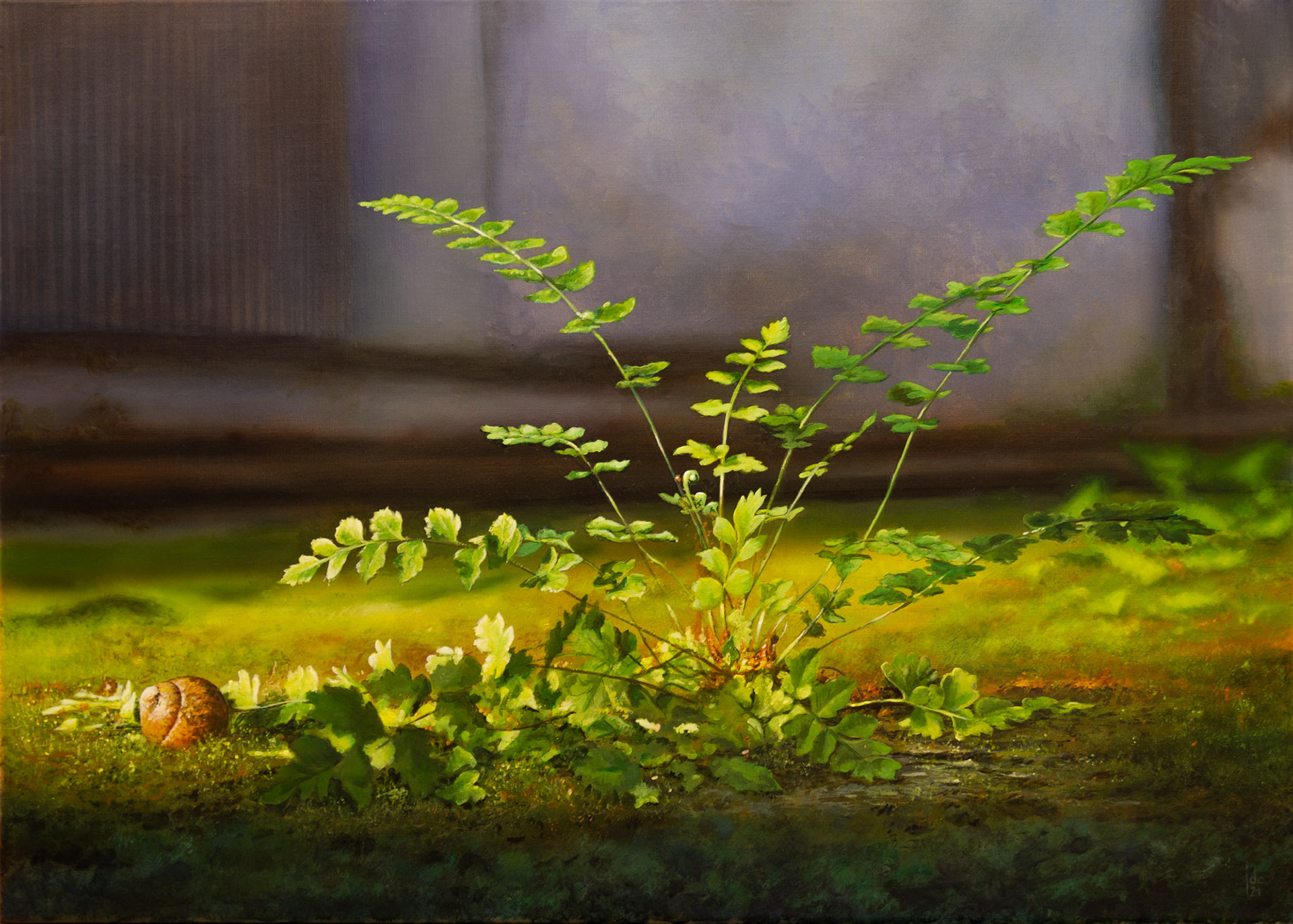 Life In Abandoned Places N°1 - VELBA factory, Schellebelle - acrylic on canvas - 70 x 50 cm