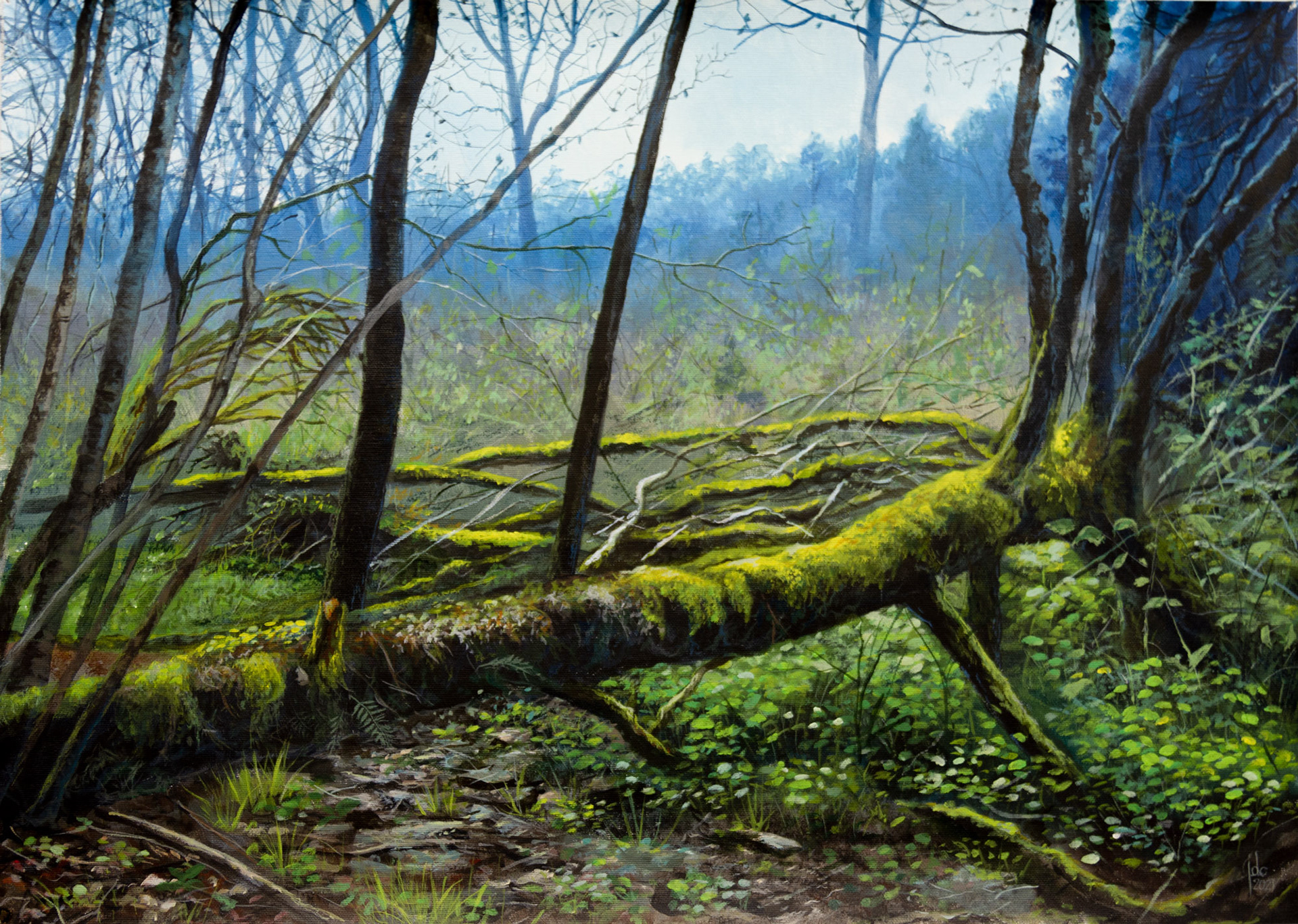 Rest In Peace - forest study - acrylics on canvas - 59 x 42 cm