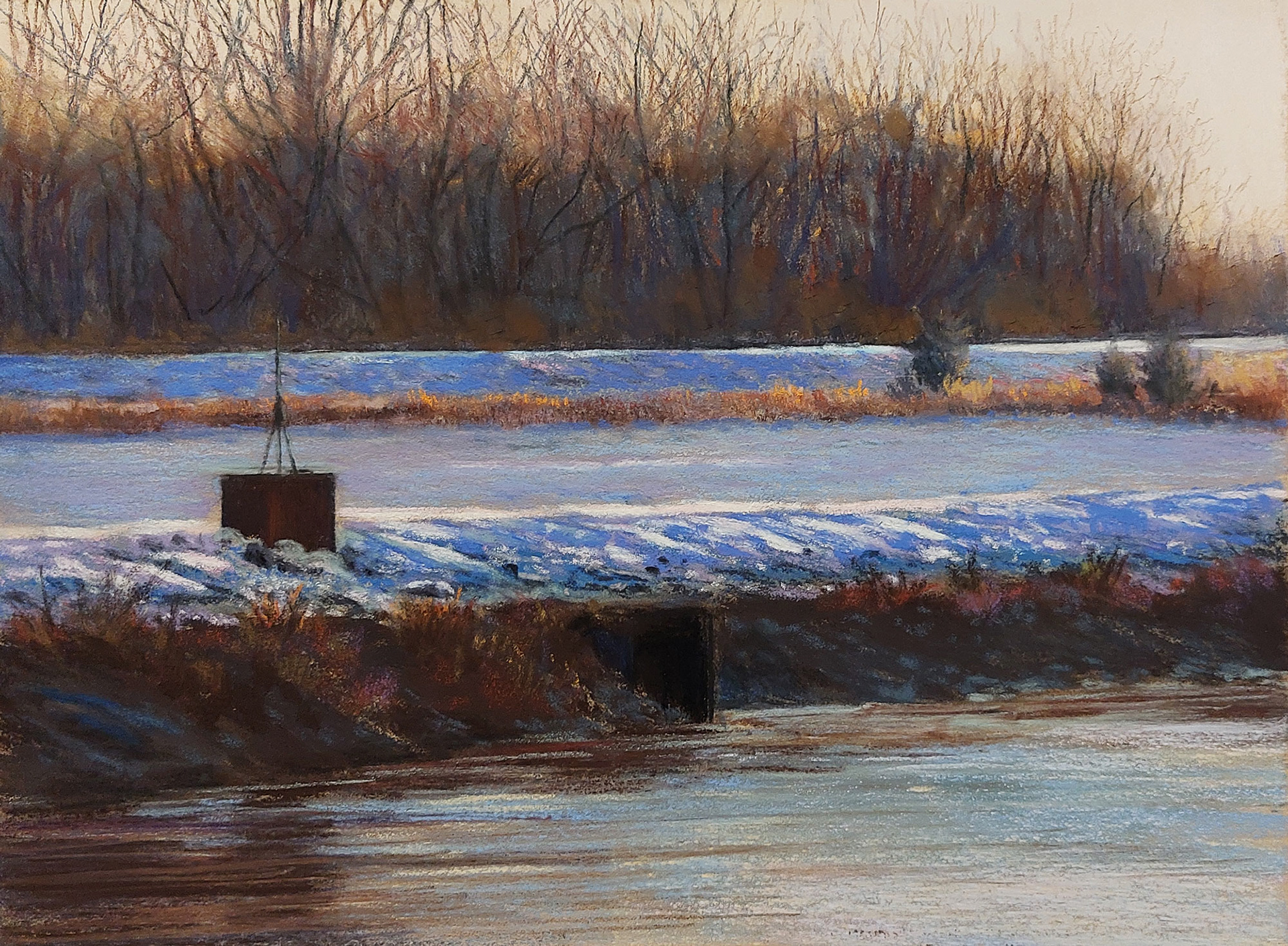 Winter - De Schelde - Wichelen - 30 x 21 cm