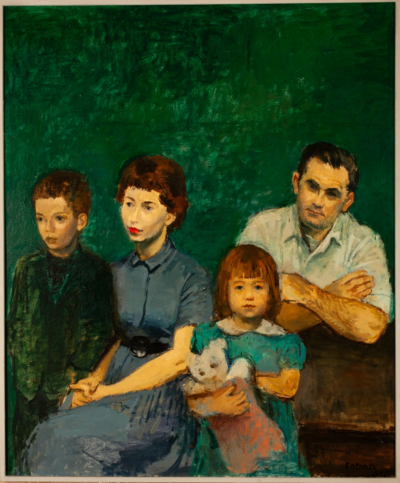 Lasker family portrait by Rafael Soyer