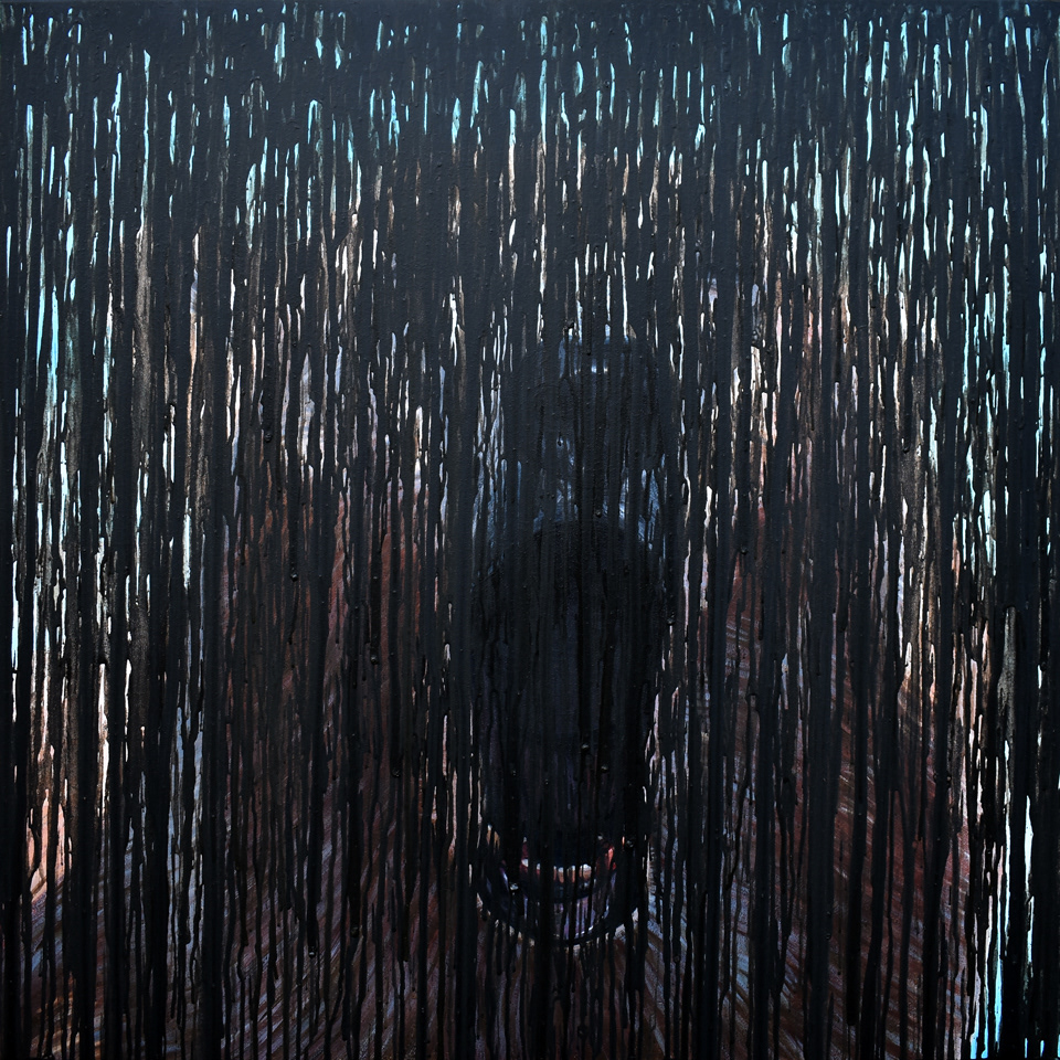 We Treat the Sky Like an Open Sewer (Acrylic on canvas, 40" x 40")