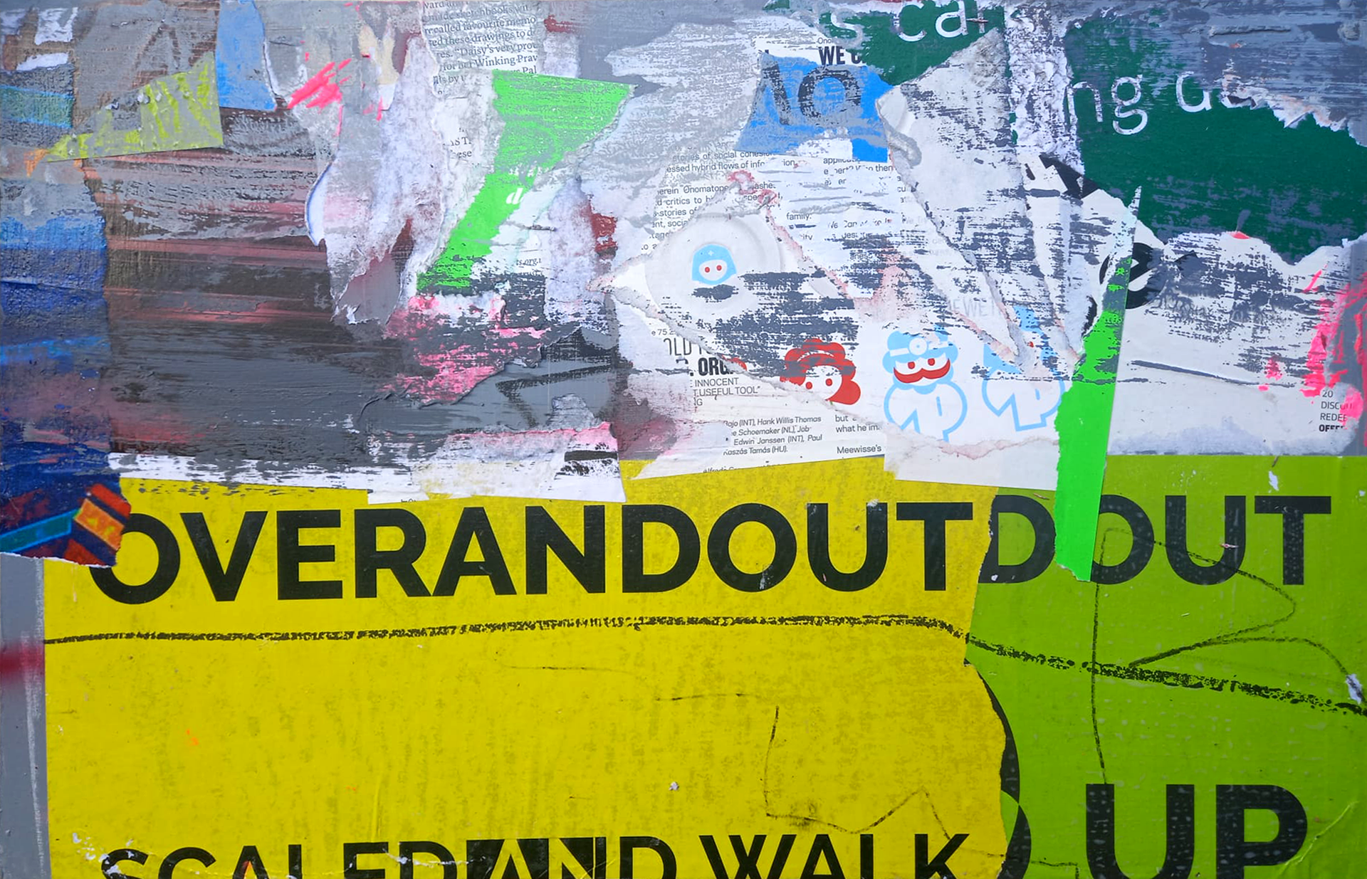 Untitled (Collage and acrylic paint on board, 15" x 10")