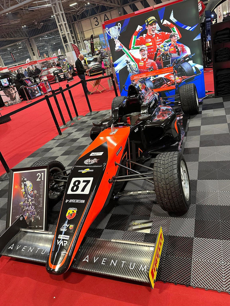 Recreating Oliver Bearman’s F4 livery for Autosport International 2025. Image: Joyce Design UK Ltd