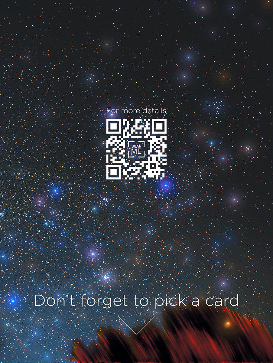 Light pollution Campaign, Glow in the dark card stand