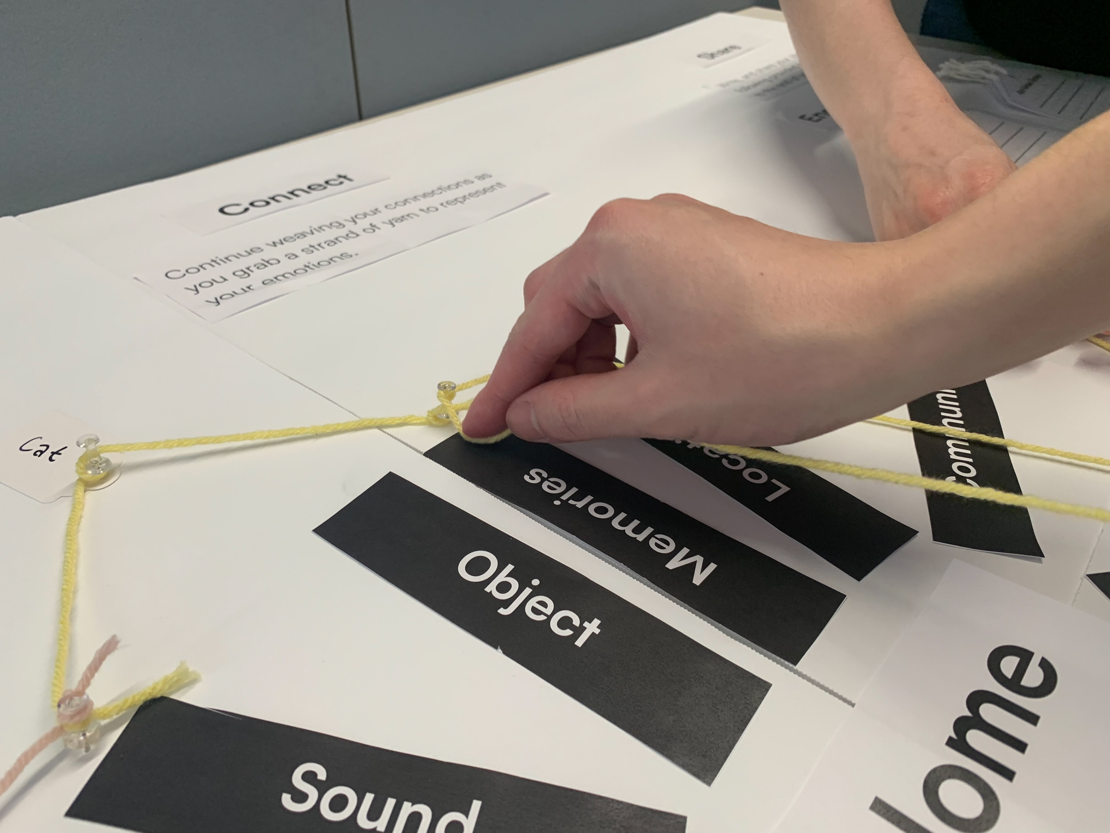 Participants ‘weaving’ connections and sharing their notion of home