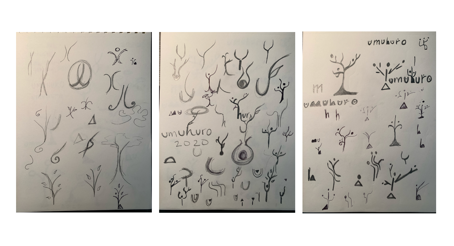 A few hand-drawn sketches