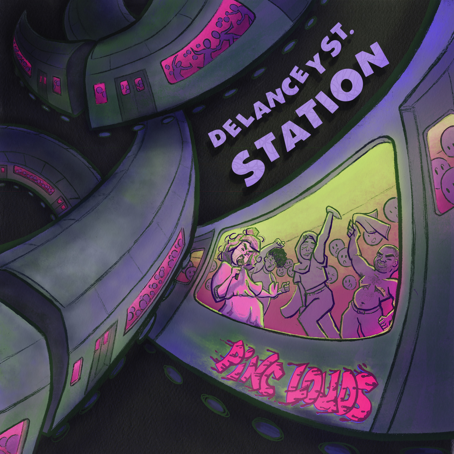 (CONCEPT) Cover Art for Delancey St. Station by Pinc Louds