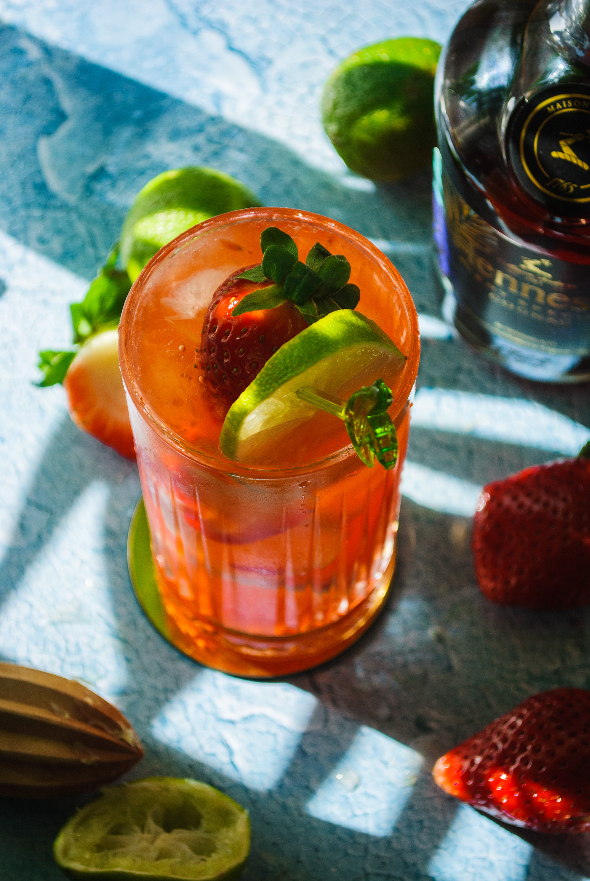 Strawberry Henessi-Sugar and cloth