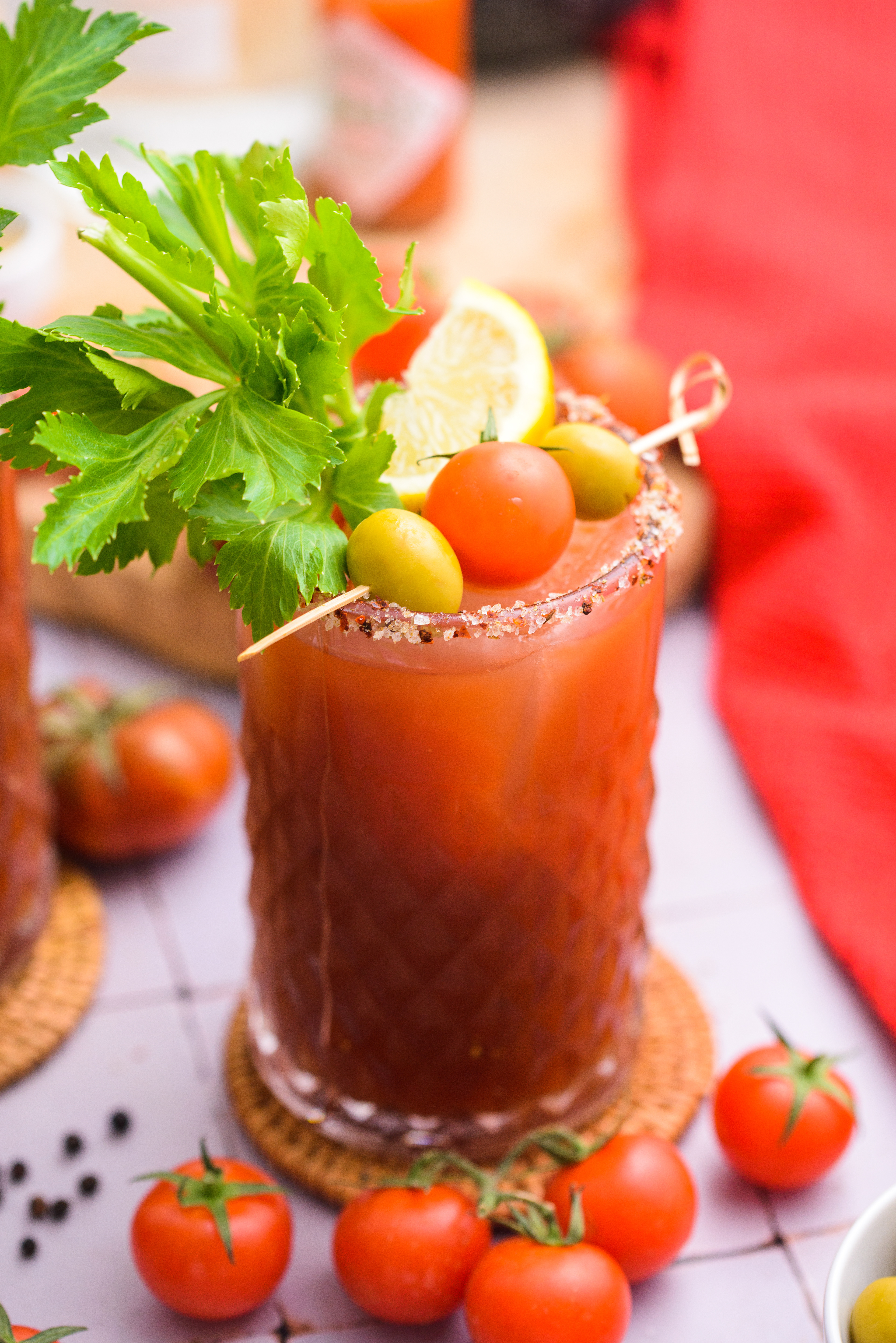 Bloody Mary-Sugar and cloth