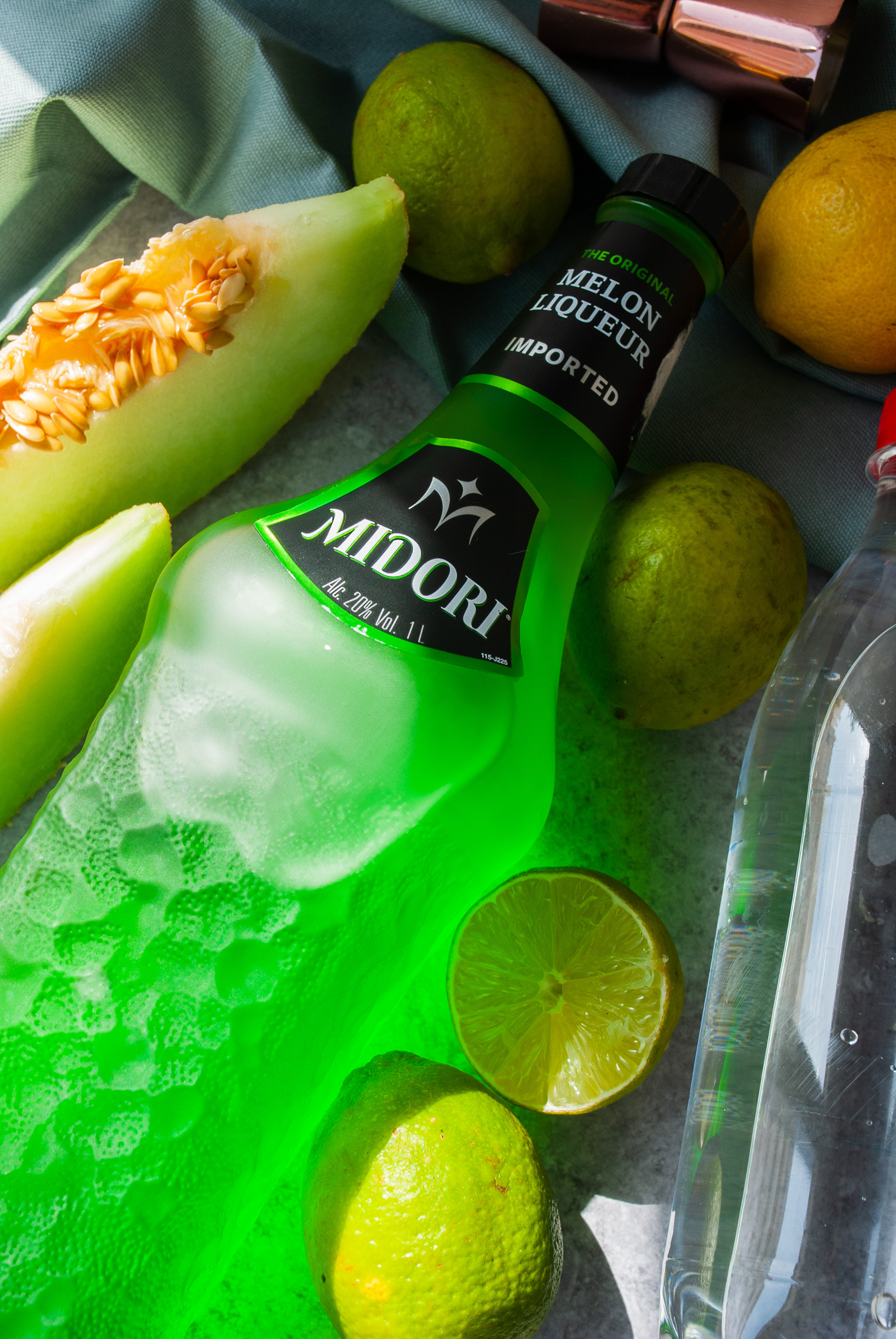Midori Melon liqueur-Sugar and cloth