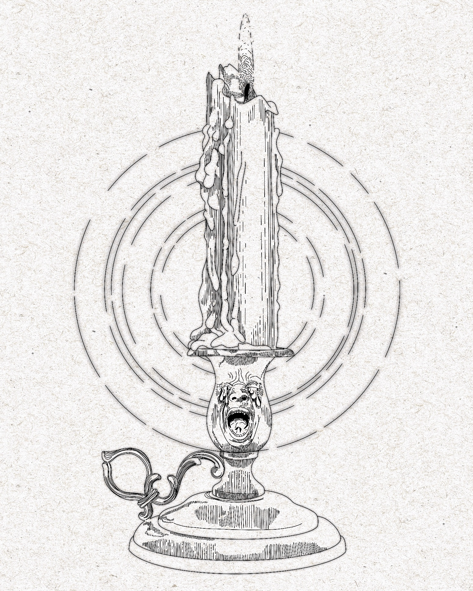 Inktober: "Flame", 2022, digital drawing