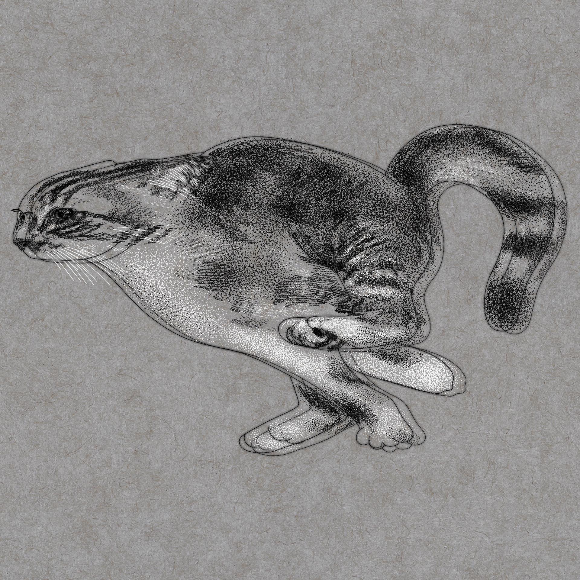 Inktober: "Scurry", 2022, digital drawing