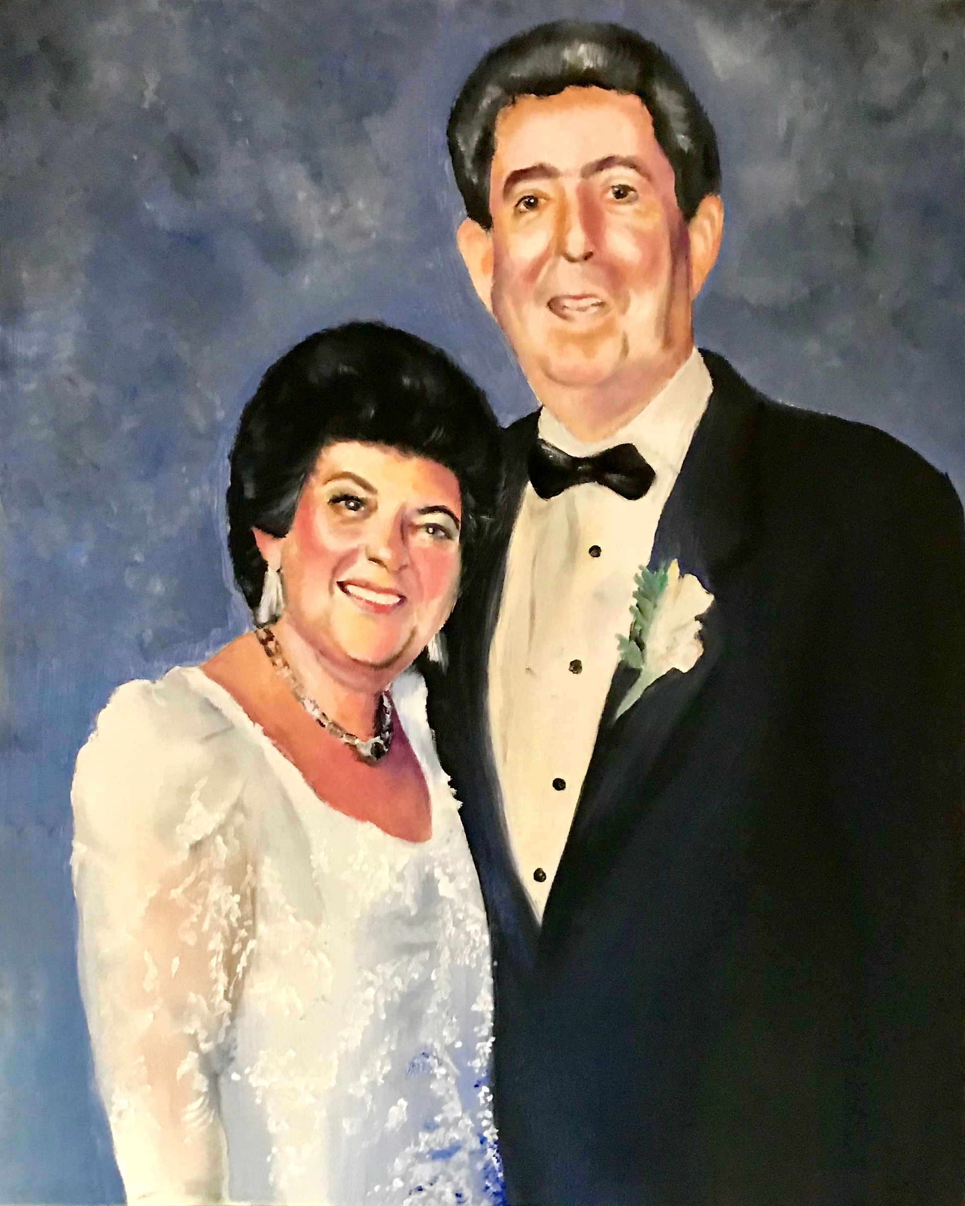 "Ed and Norma, 1987", 2019, oil on canvas, 18 x 24 in.